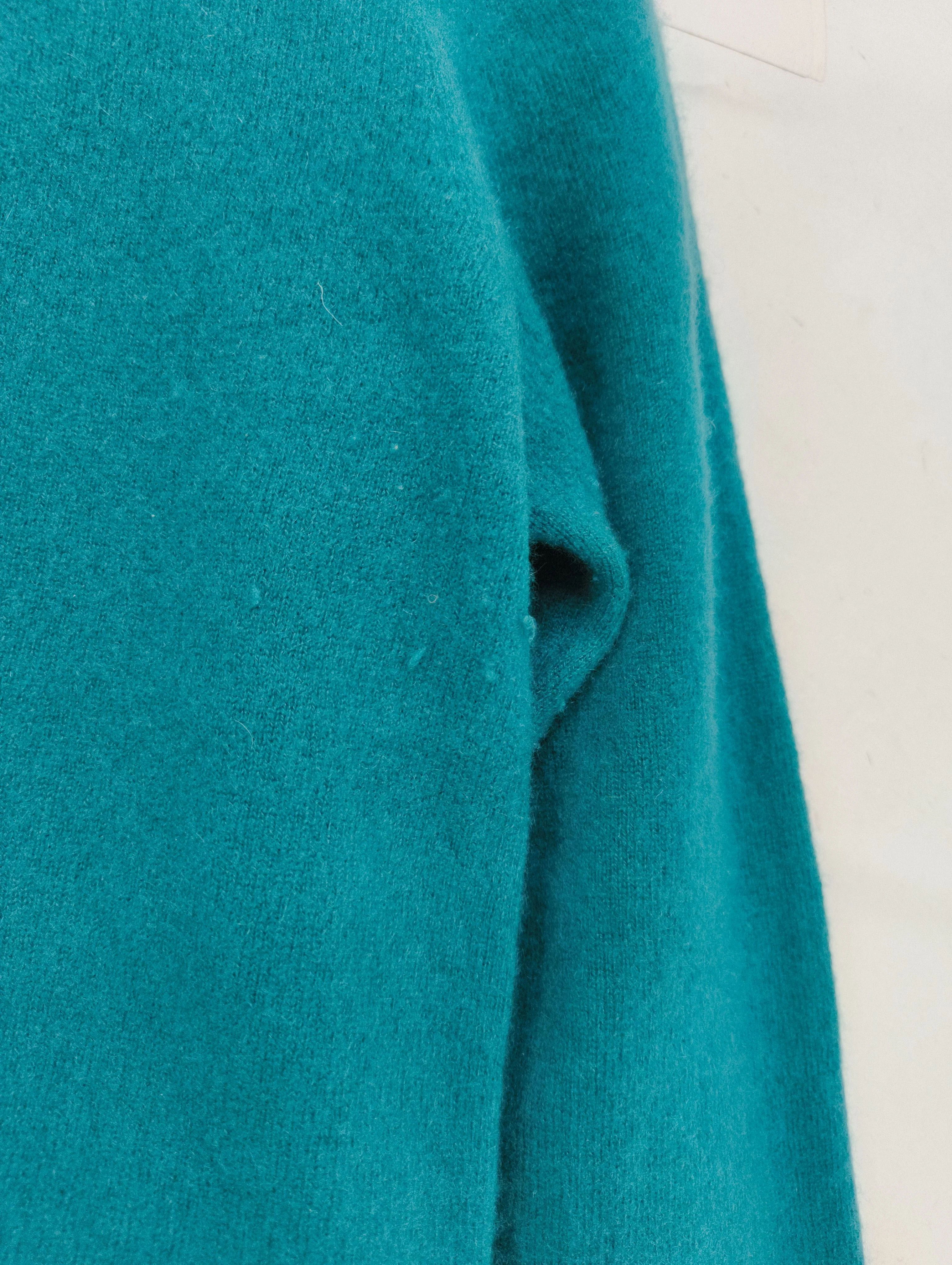 J. Crew Women's Jumper M Green 100% Cashmere Crew Neck Pullover - Image 5