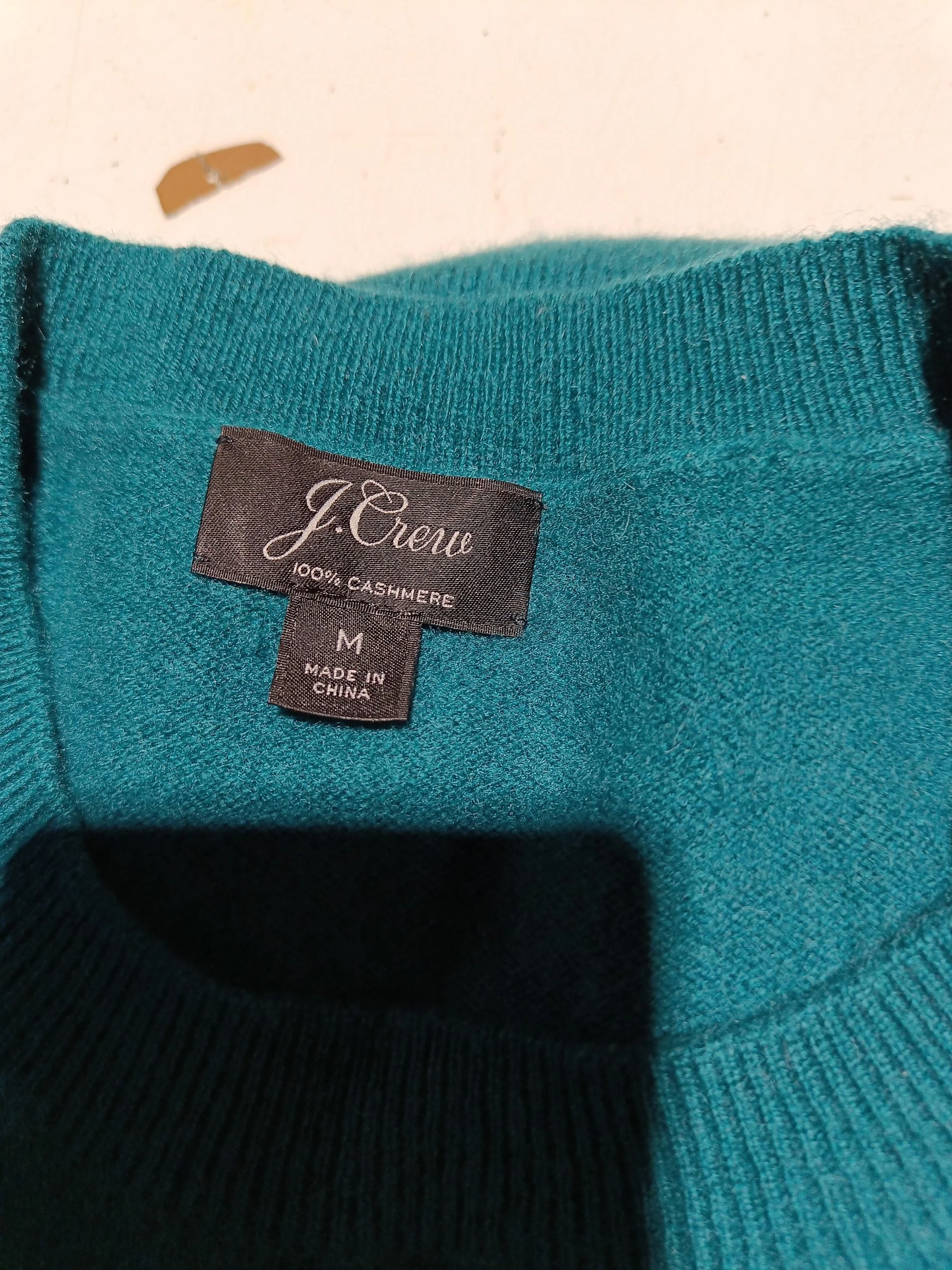 J. Crew Women's Jumper M Green 100% Cashmere Crew Neck Pullover - Image 7