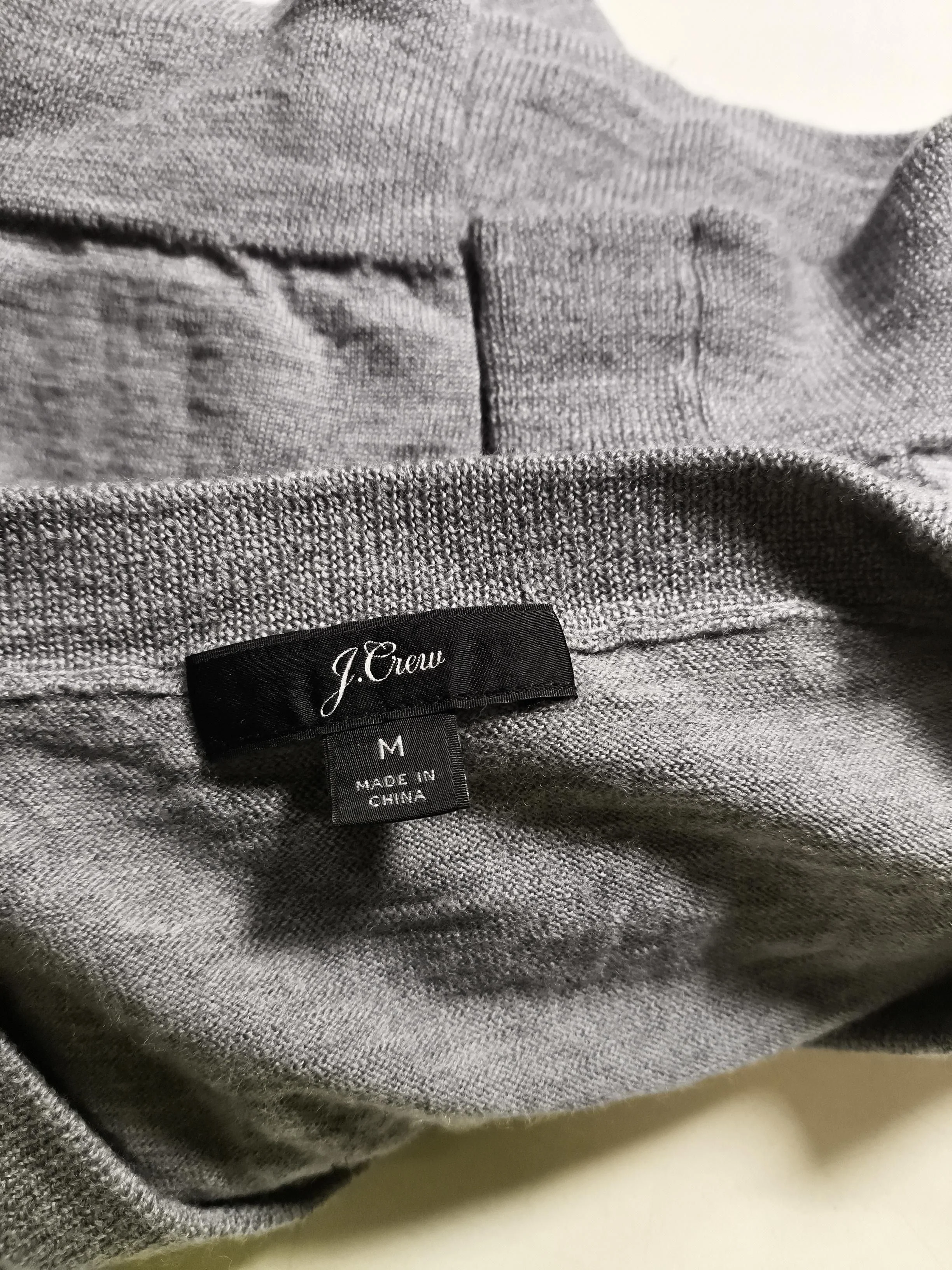 J. Crew Women's Jumper M Grey 100% Wool Crew Neck Pullover - Image 5