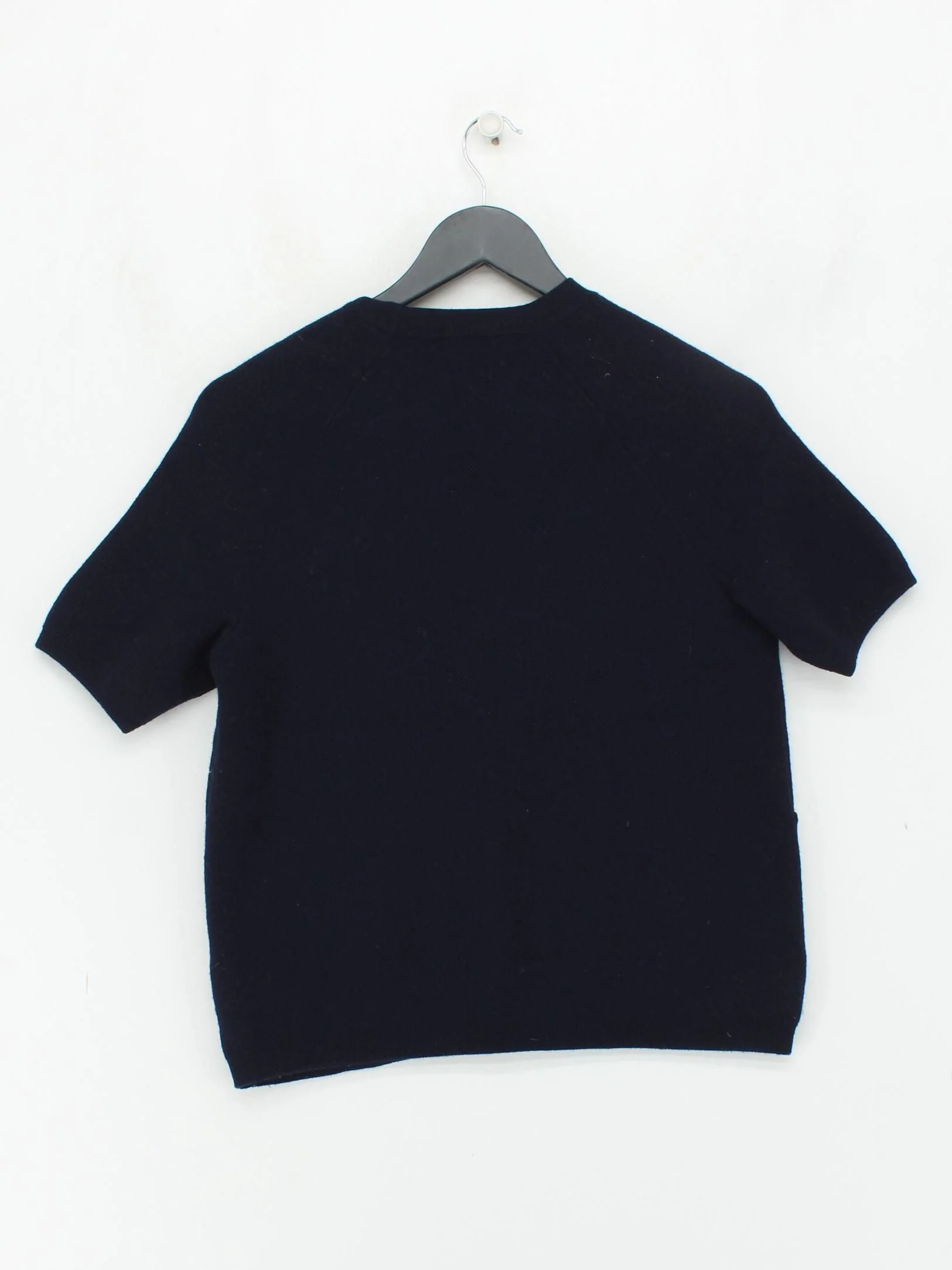 J. Crew Women's Jumper S Blue Wool with Leather Round Neck Pullover - Image 2