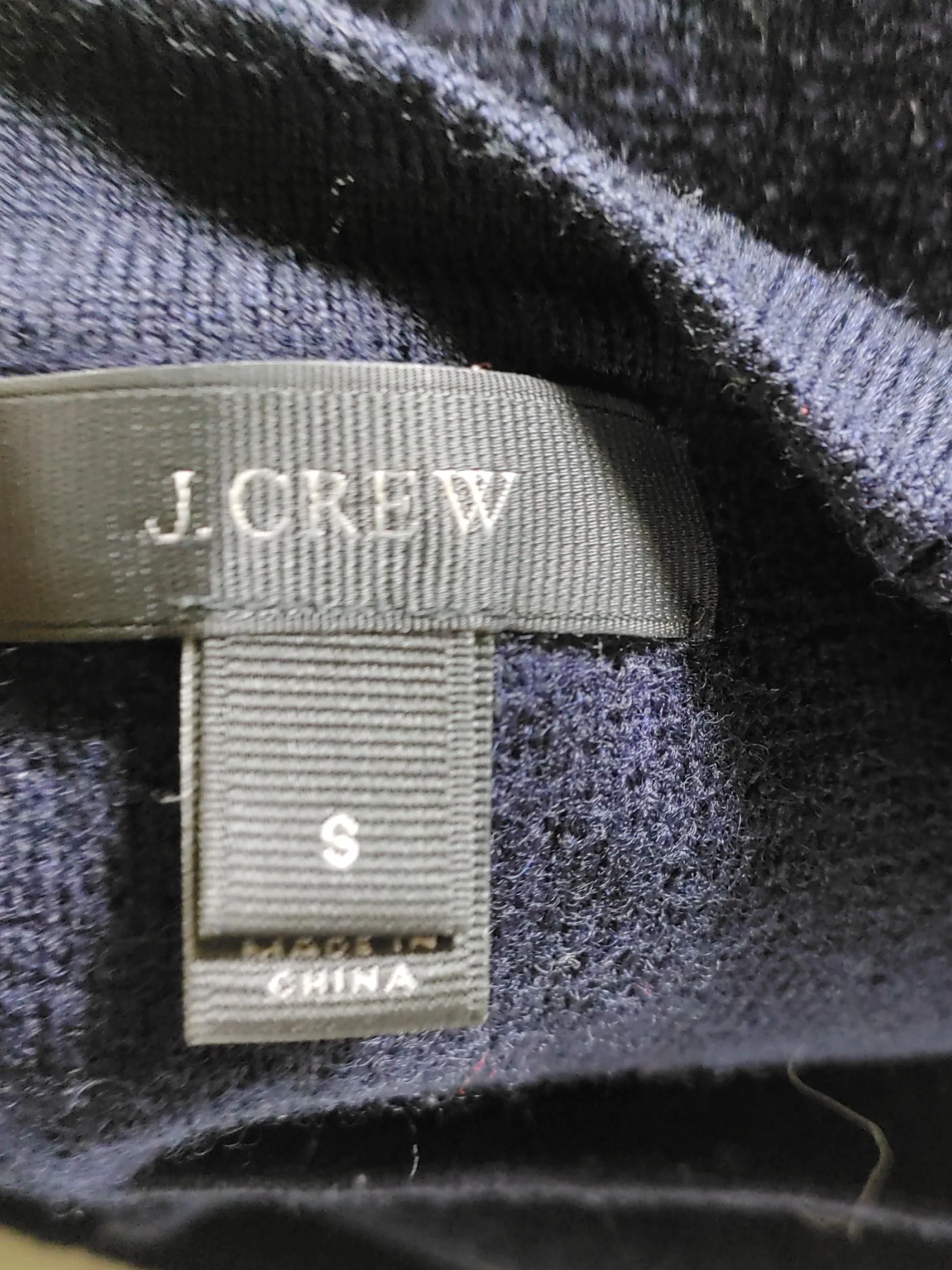 J. Crew Women's Jumper S Blue Wool with Leather Round Neck Pullover - Image 6