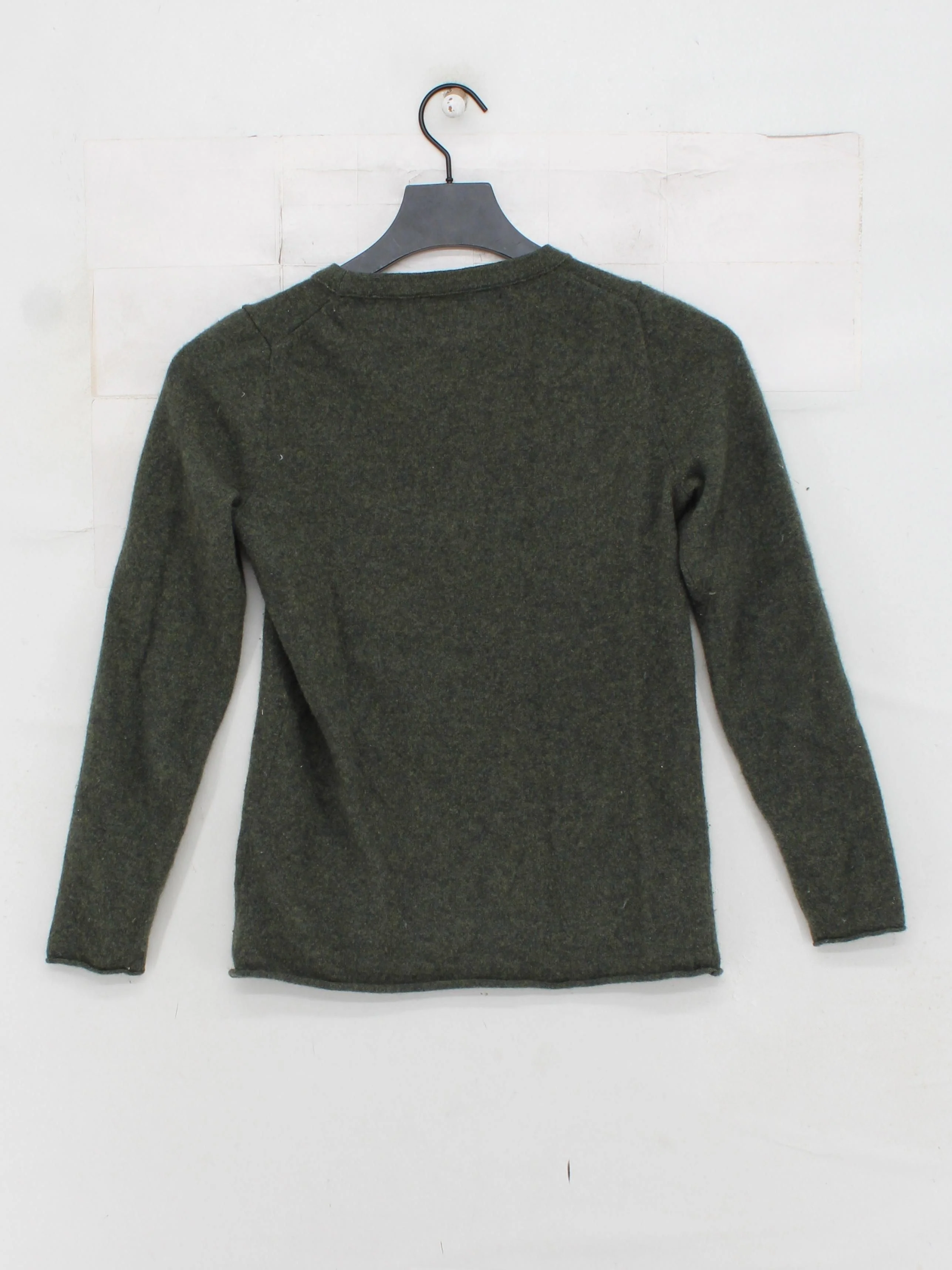 J. Crew Women's Jumper S Green 100% Cashmere Crew Neck Pullover - Image 2