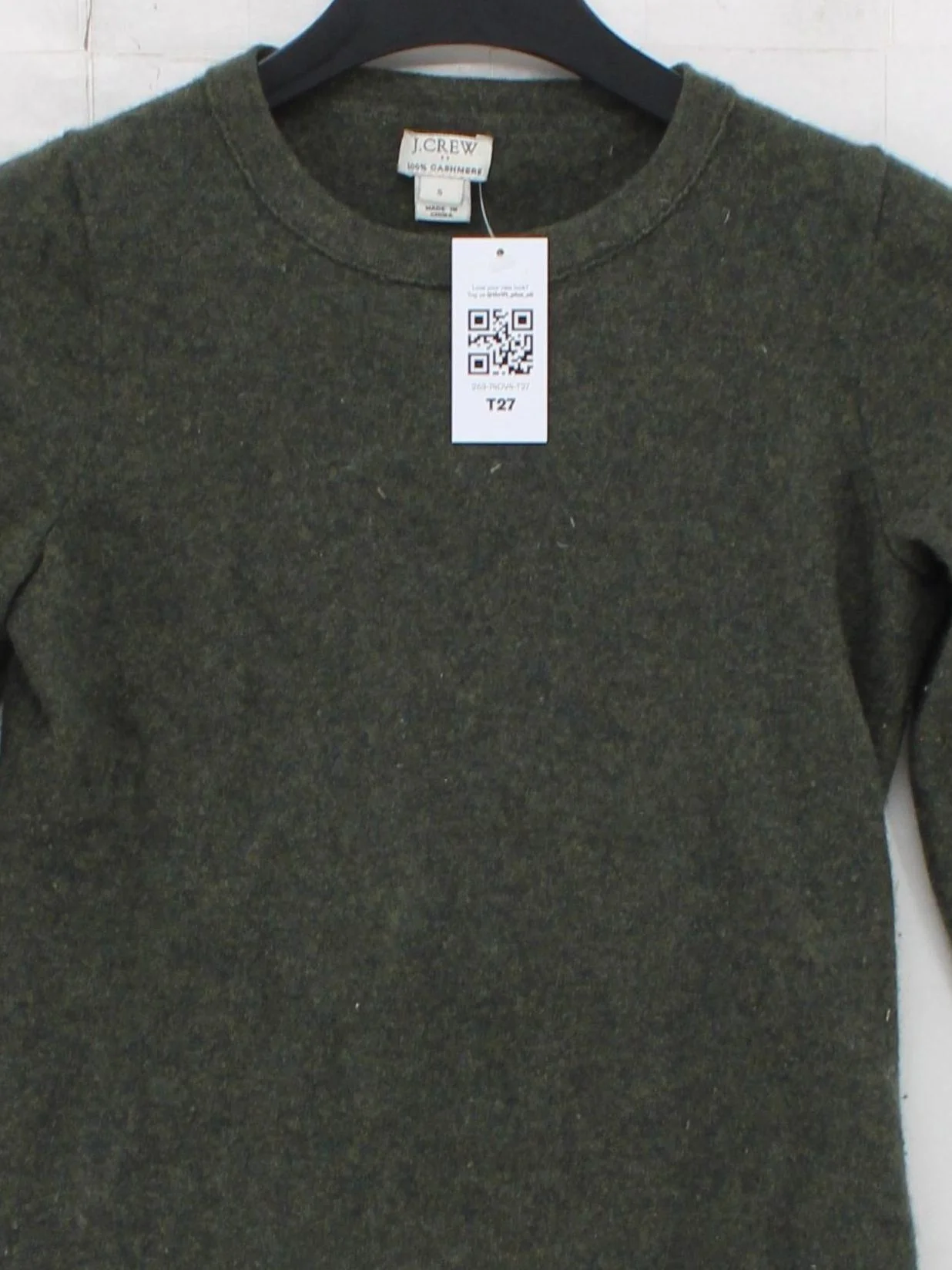 J. Crew Women's Jumper S Green 100% Cashmere Crew Neck Pullover - Image 3