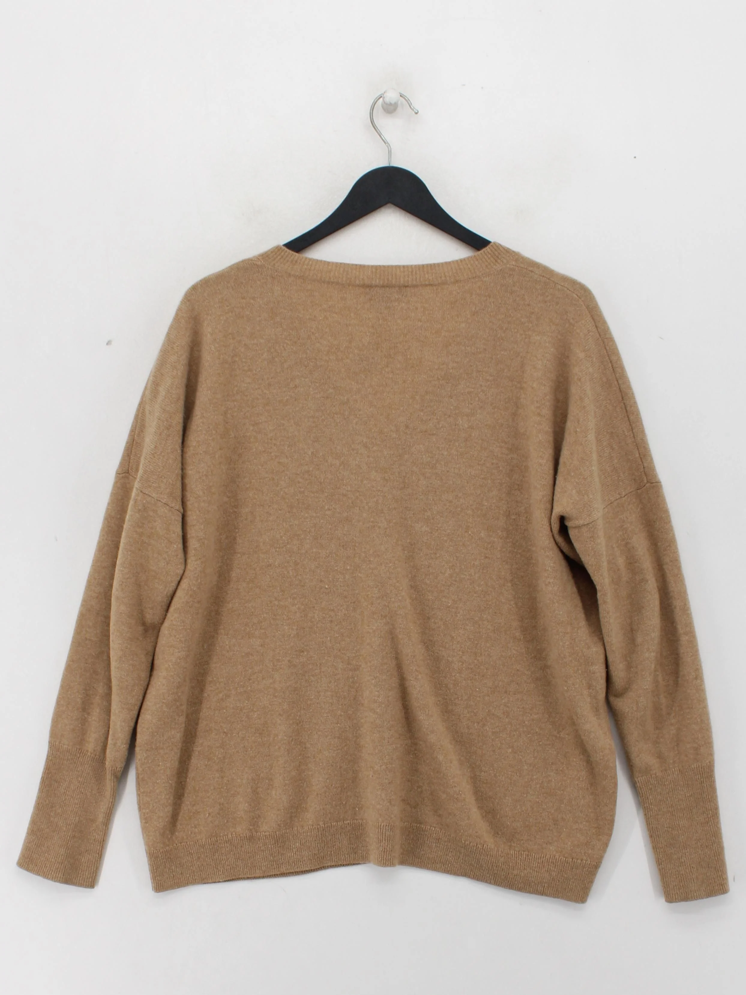 J. Crew Women's Jumper S Tan 100% Cashmere V-Neck Pullover - Image 2