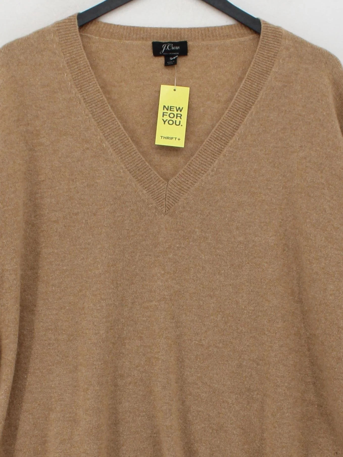 J. Crew Women's Jumper S Tan 100% Cashmere V-Neck Pullover - Image 3
