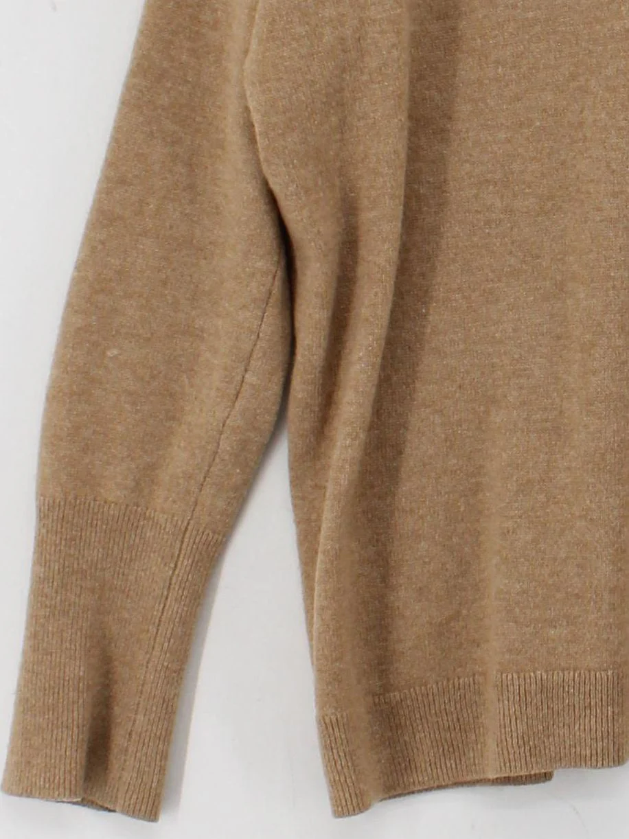 J. Crew Women's Jumper S Tan 100% Cashmere V-Neck Pullover - Image 4