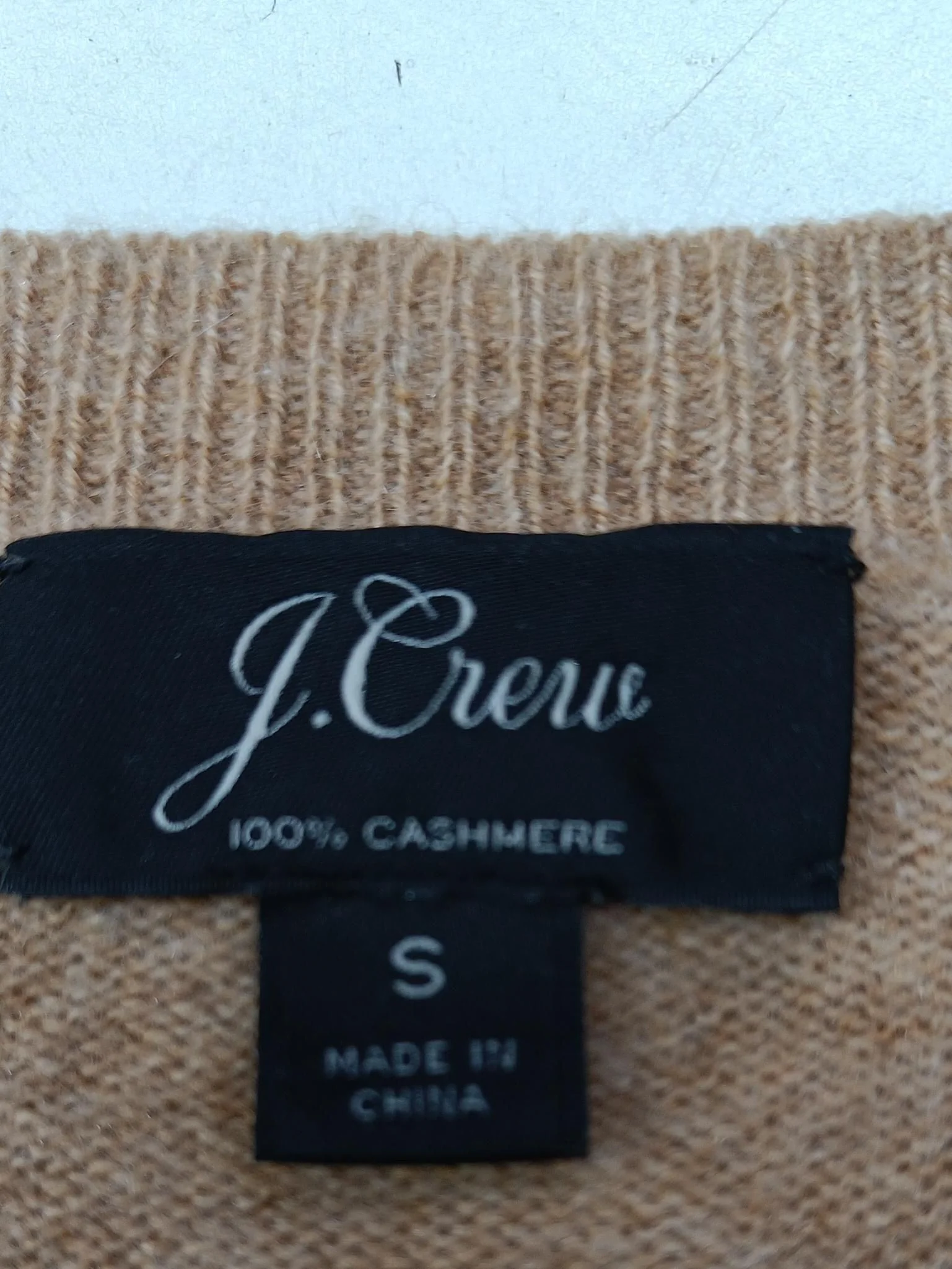 J. Crew Women's Jumper S Tan 100% Cashmere V-Neck Pullover - Image 6