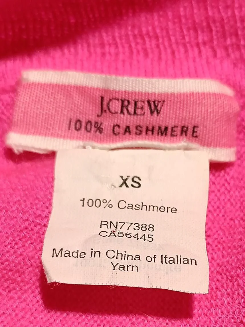 J. Crew Women's Jumper XS Pink 100% Cashmere Round Neck Pullover - Image 8