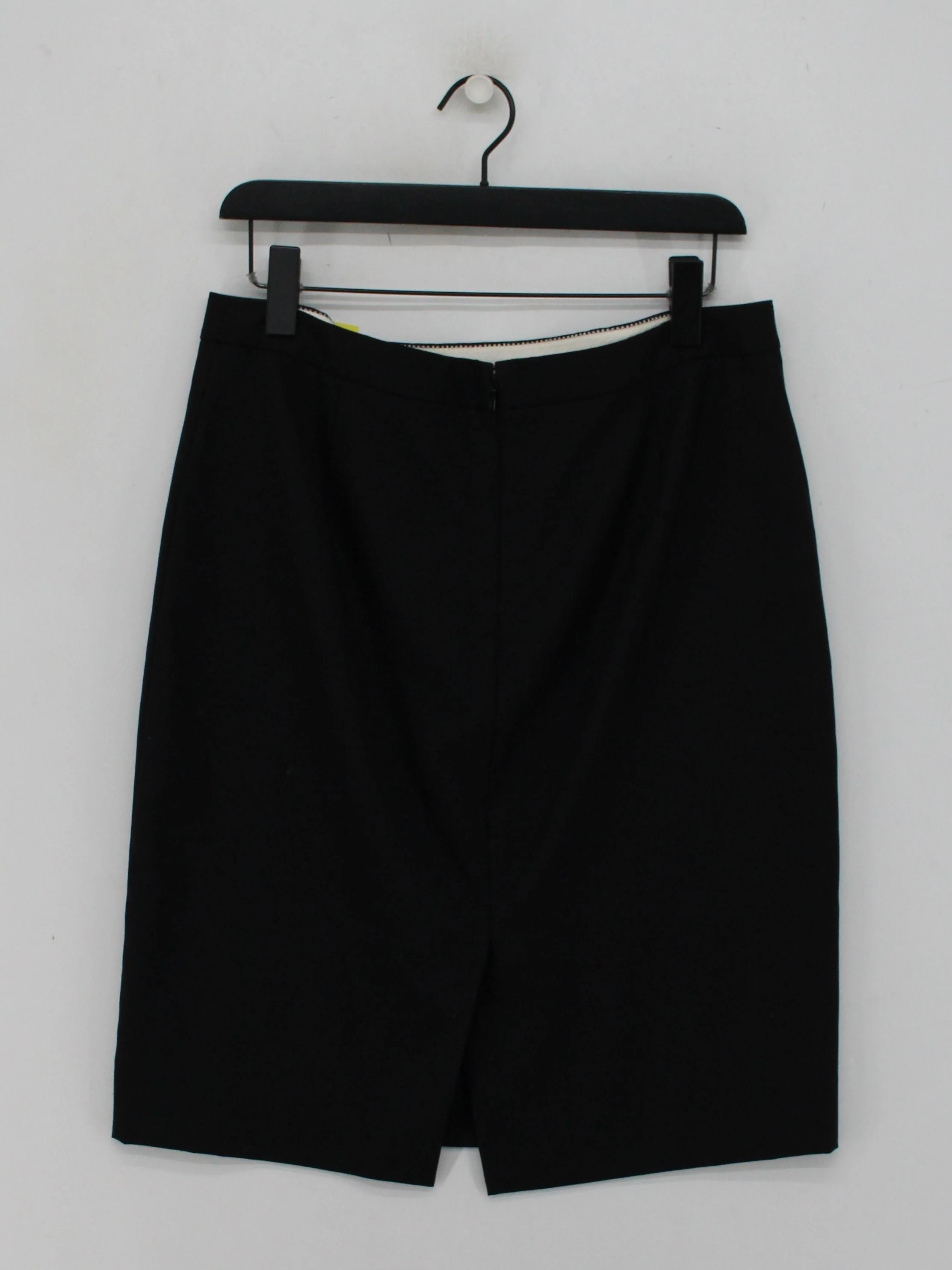 J. Crew Women's Midi Skirt UK 10 Black Wool with Polyester Straight & Pencil - Image 2