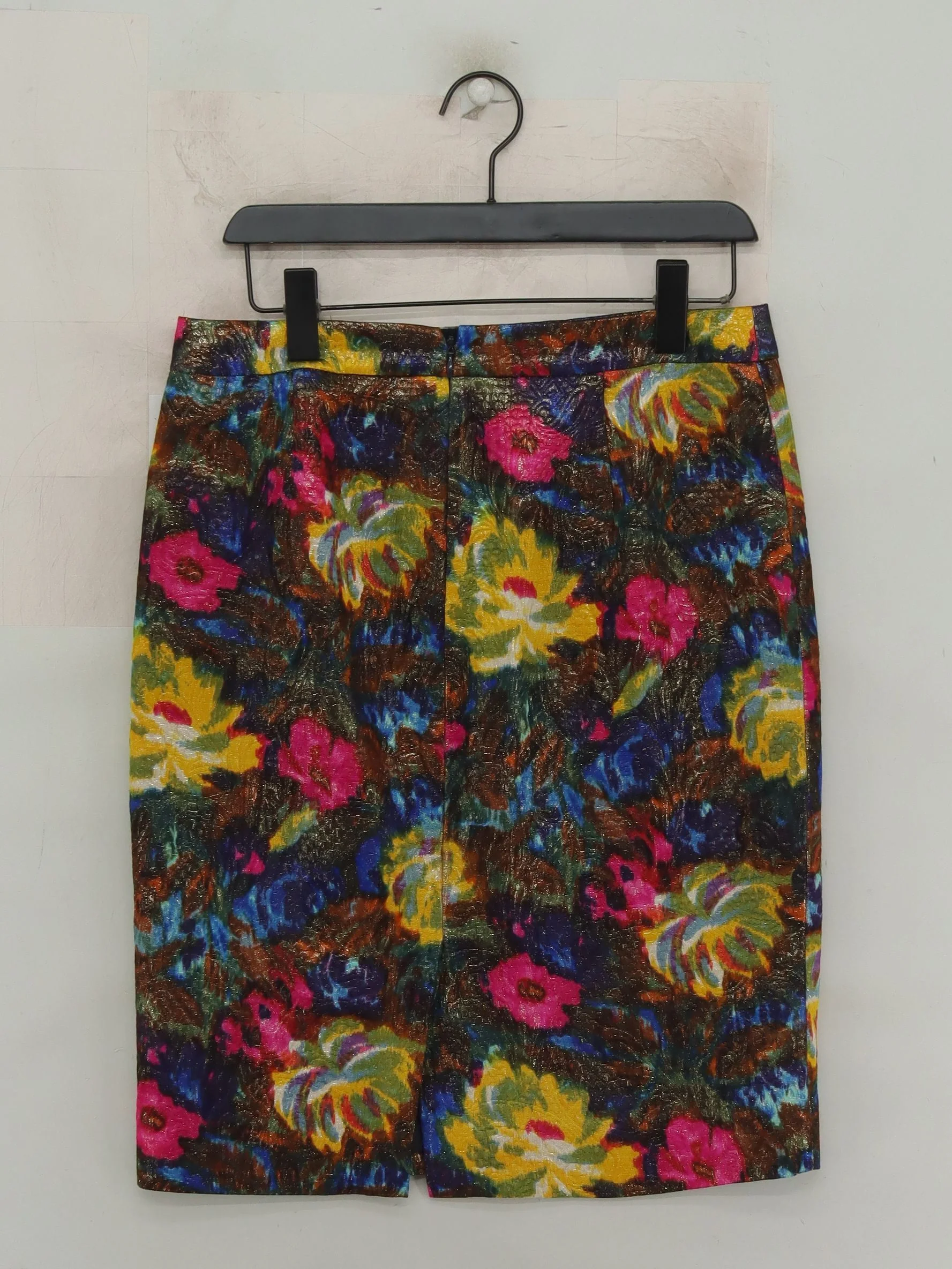 J. Crew Women's Midi Skirt UK 6 Multi Cotton with Silk, Other Straight & Pencil - Image 2