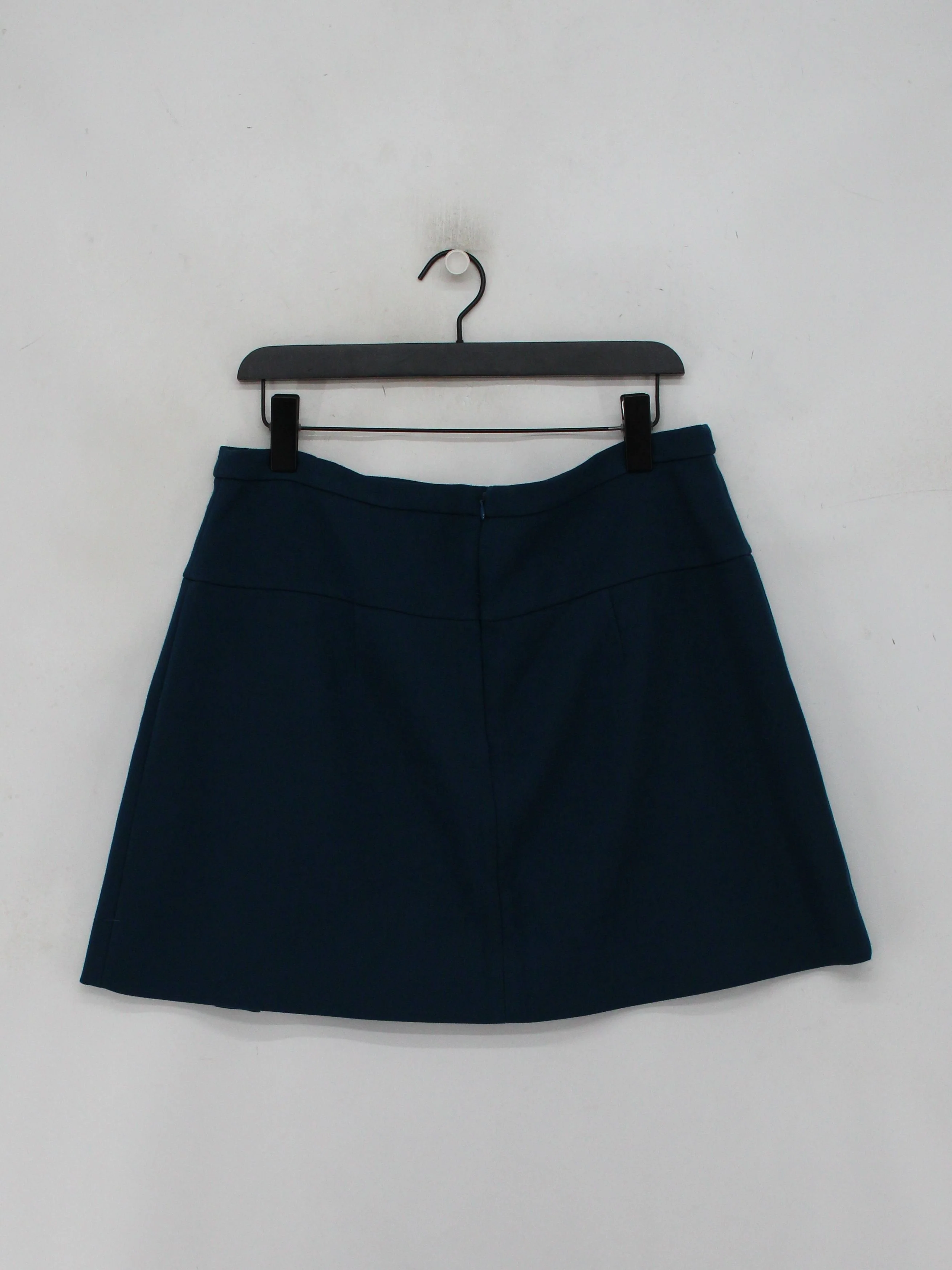 J. Crew Women's Mini Skirt UK 12 Blue Polyester with Viscose, Elastane Mini - Image 2