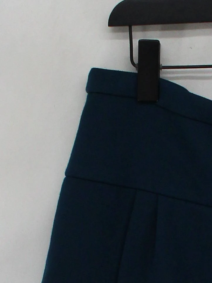 J. Crew Women's Mini Skirt UK 12 Blue Polyester with Viscose, Elastane Mini - Image 4