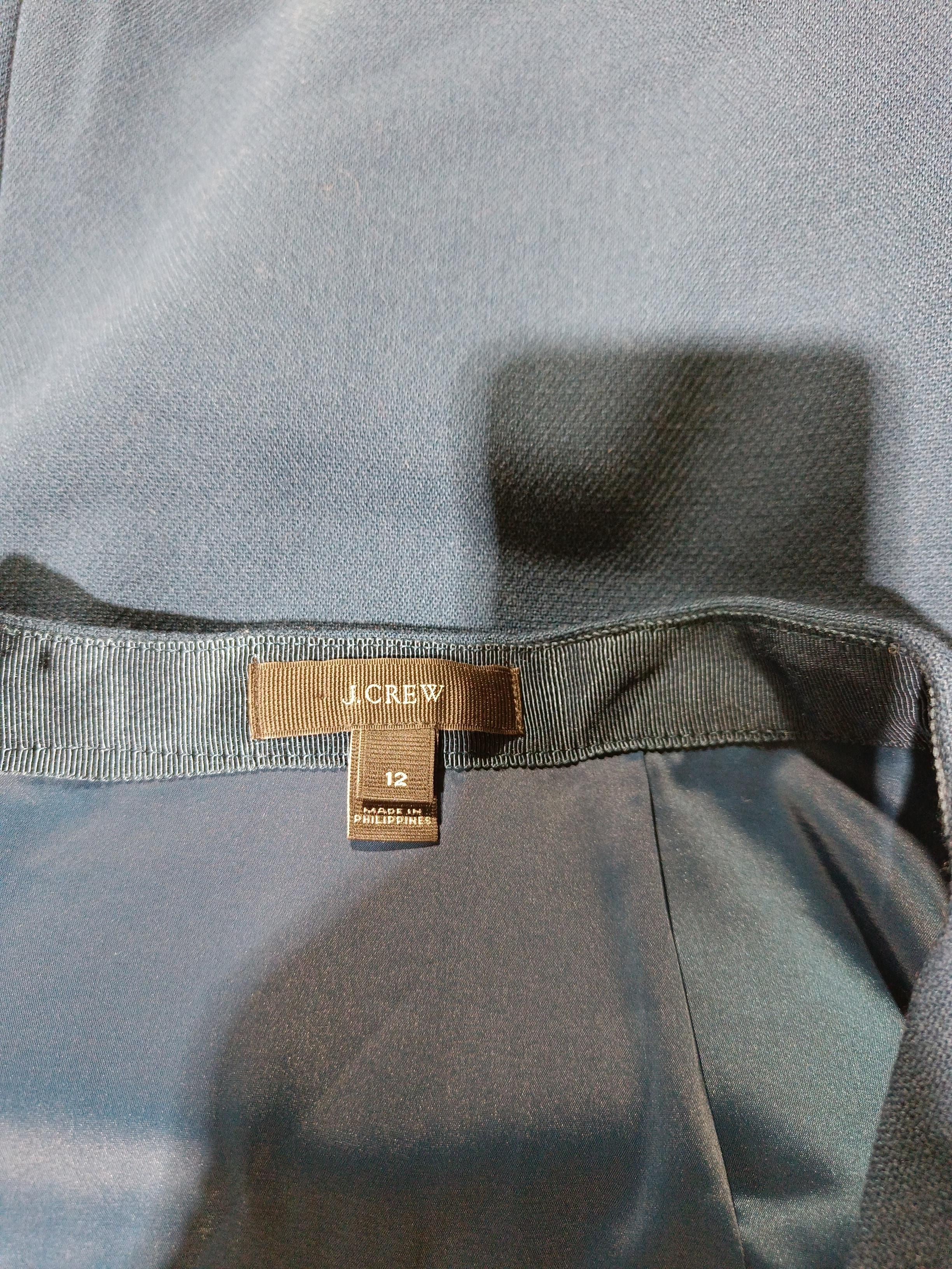 J. Crew Women's Mini Skirt UK 12 Blue Polyester with Viscose, Elastane Mini - Image 5