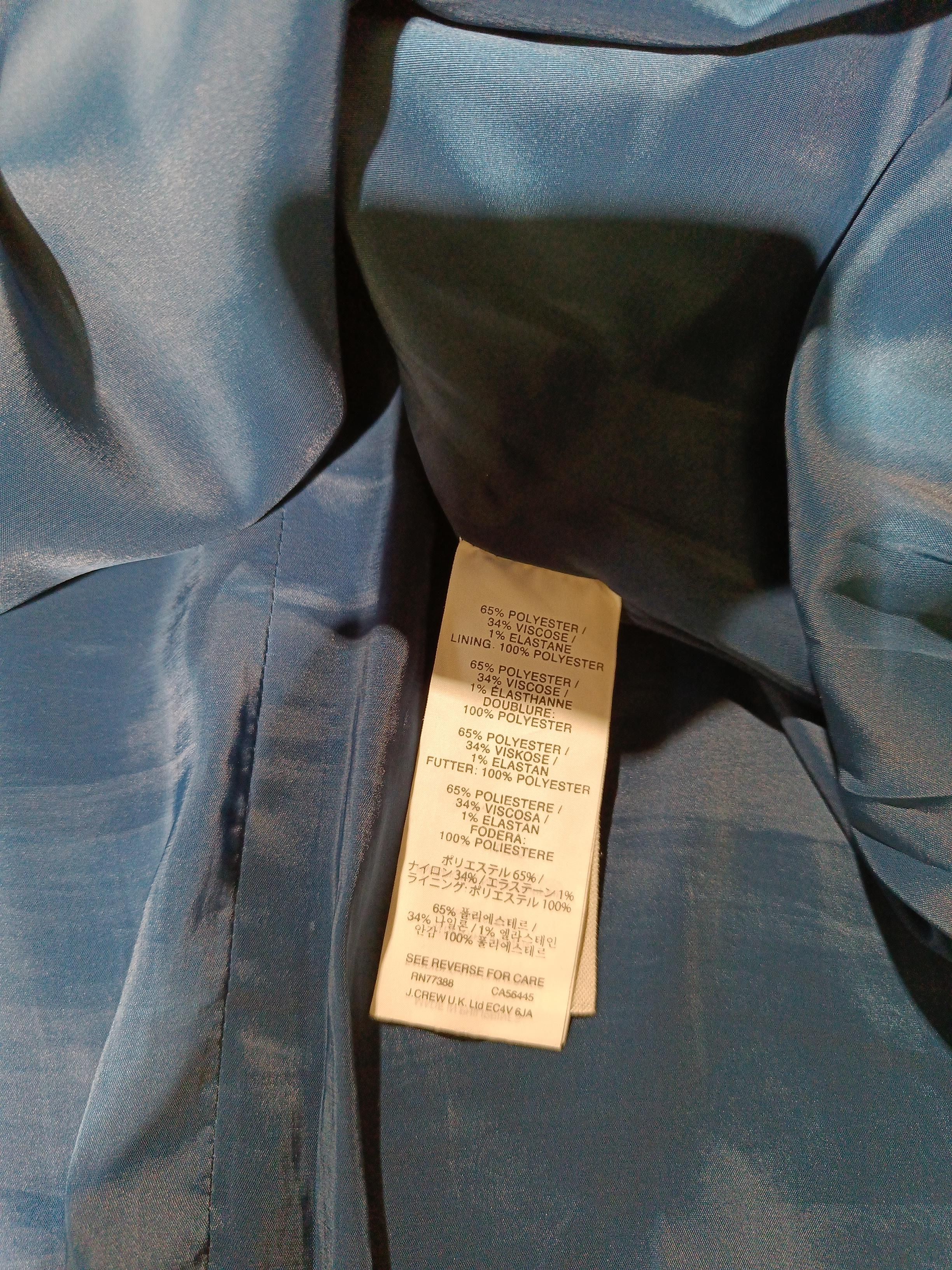 J. Crew Women's Mini Skirt UK 12 Blue Polyester with Viscose, Elastane Mini - Image 6