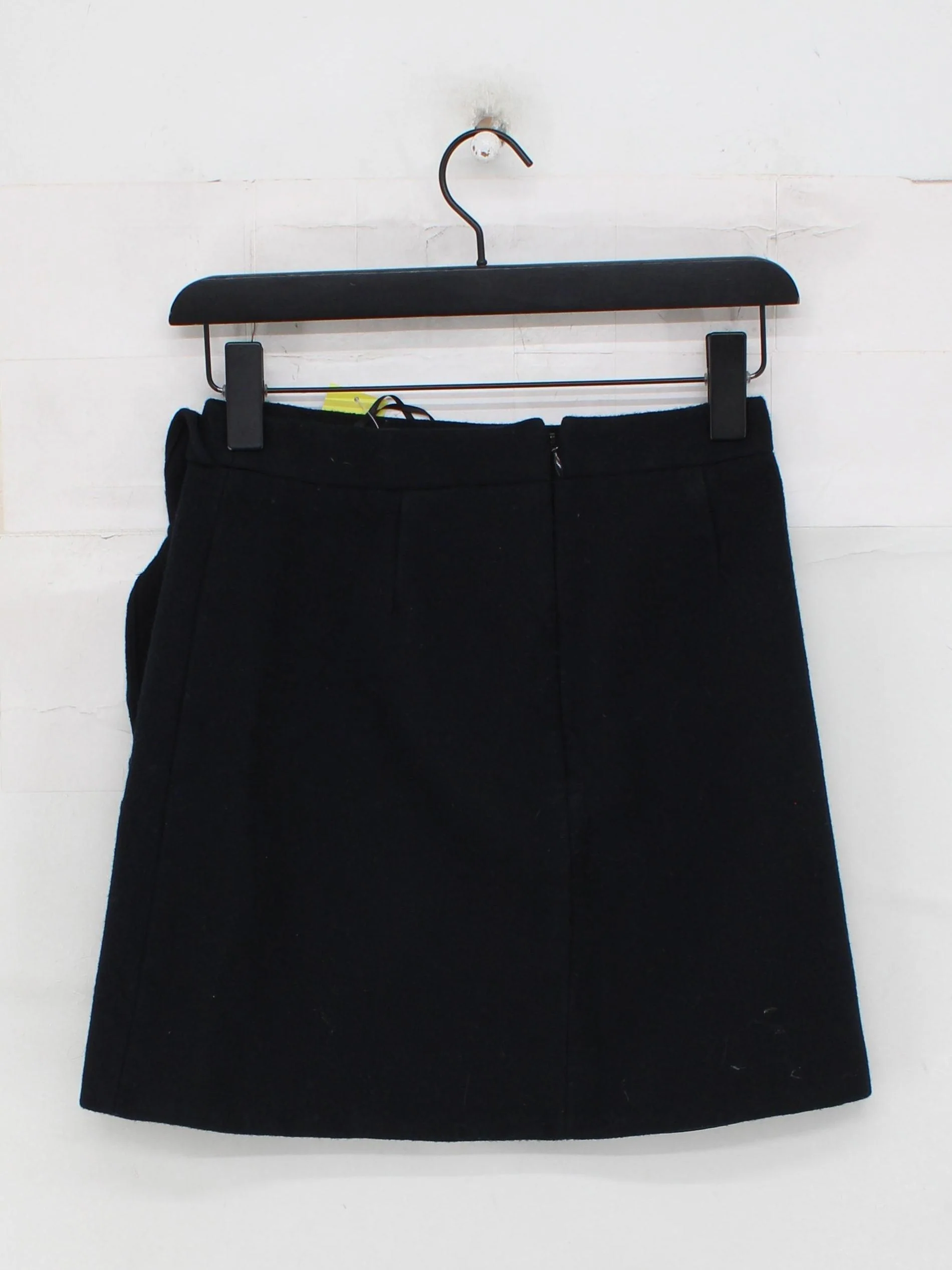 J. Crew Women's Mini Skirt UK 4 Black Wool with Polyester Short Mini - Image 2