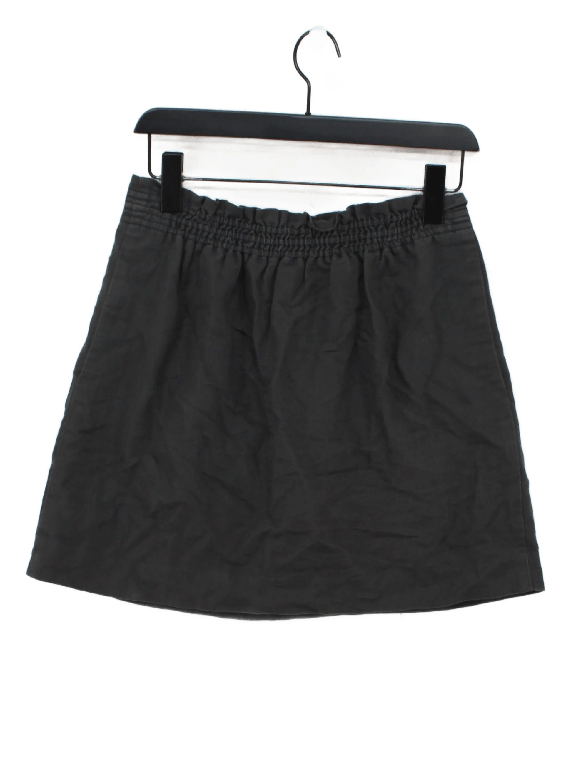 J. Crew Women's Mini Skirt UK 6 Grey Cotton with Linen Short Mini