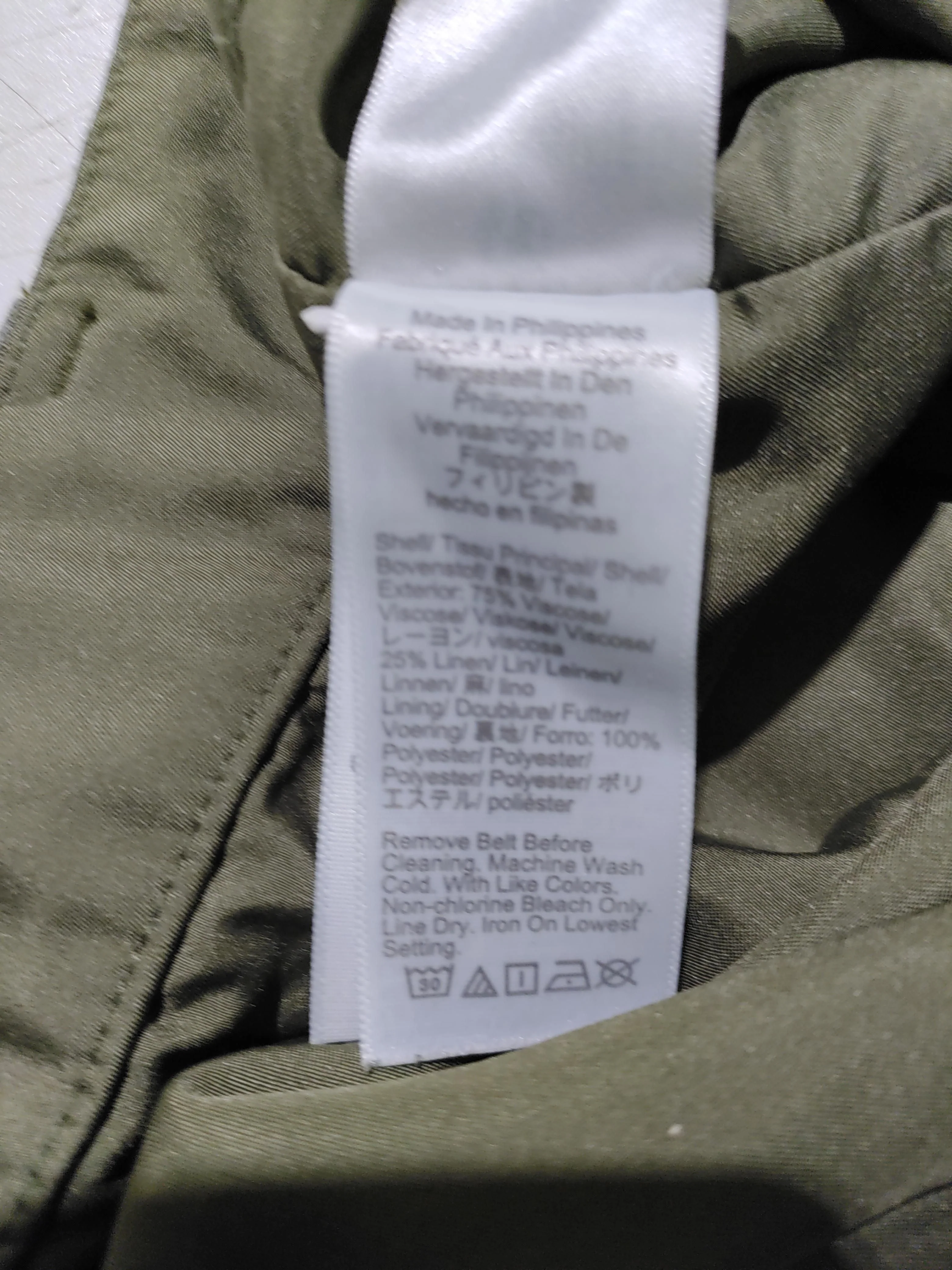 J. Crew Women's Shorts UK 10 Green Linen with Polyester Paperbag - Image 7