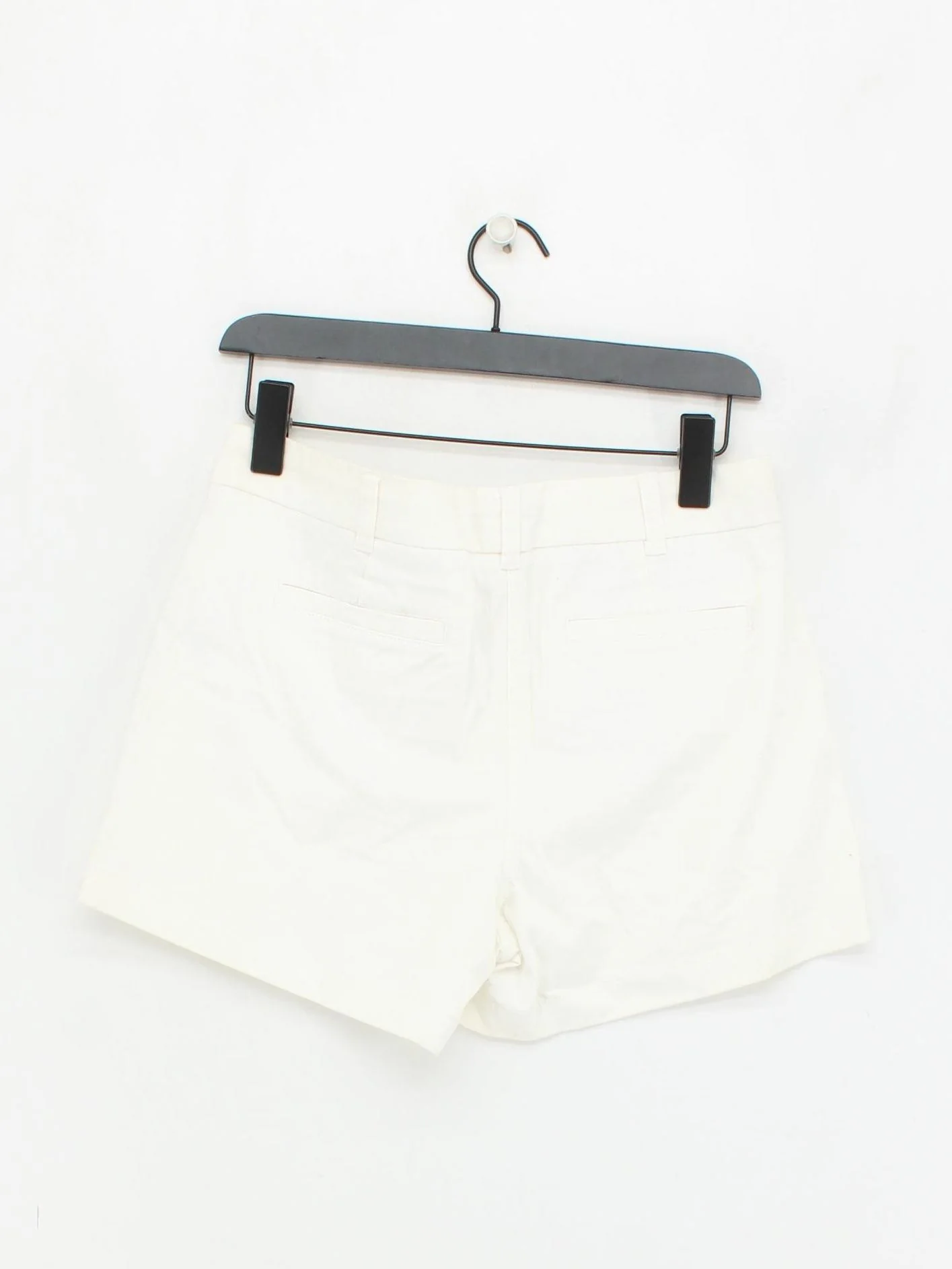 J. Crew Women's Shorts UK 10 White Cotton with Elastane Mom - Image 2