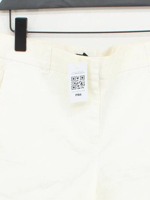 J. Crew Women's Shorts UK 10 White Cotton with Elastane Mom - Image 3