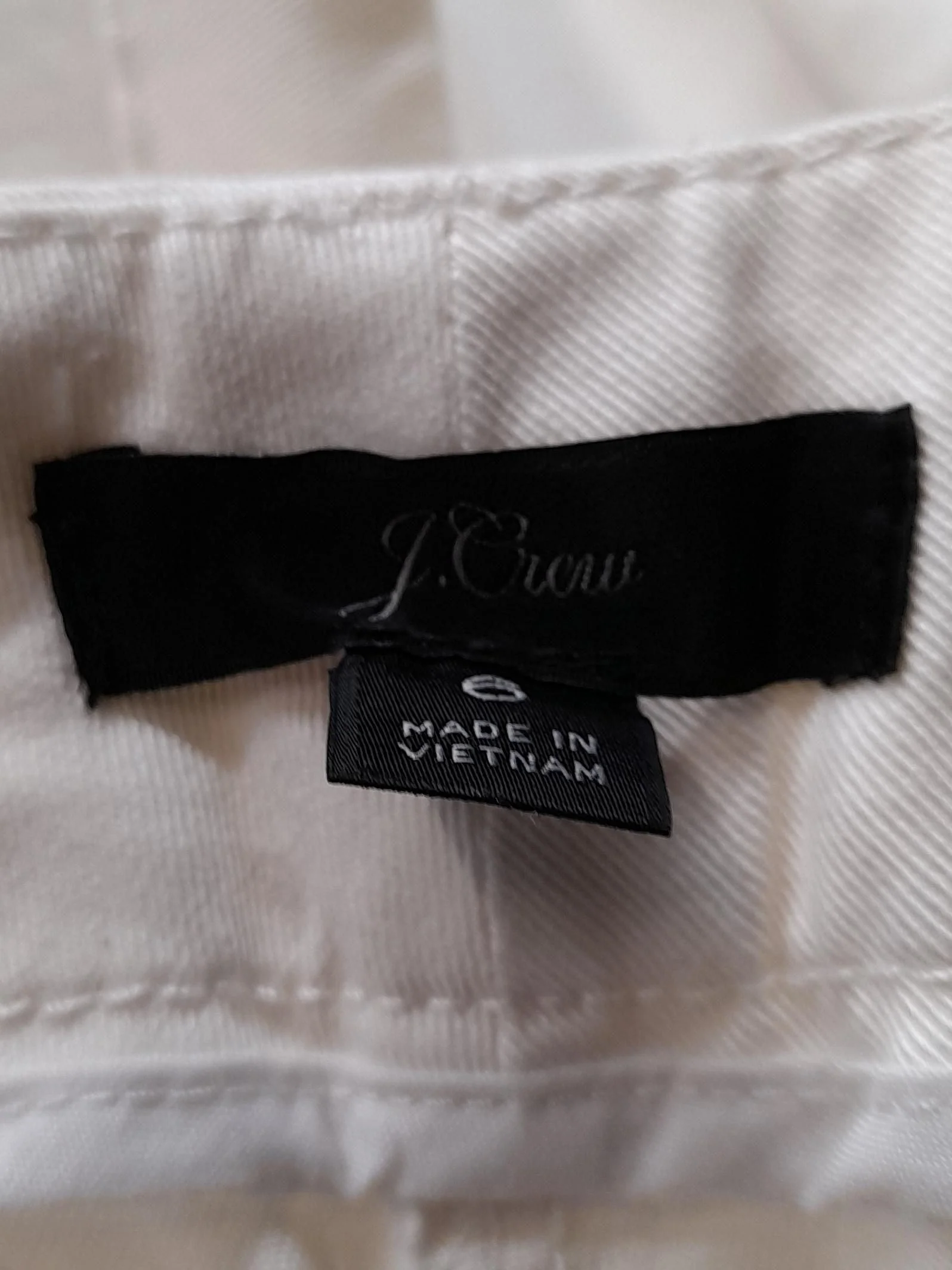 J. Crew Women's Shorts UK 10 White Cotton with Elastane Mom - Image 6