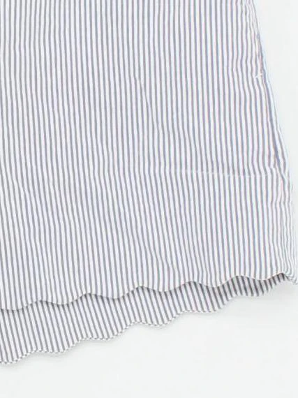 J. Crew Women's Shorts UK 10 White Striped Cotton with Nylon, Elastane Mom - Image 4