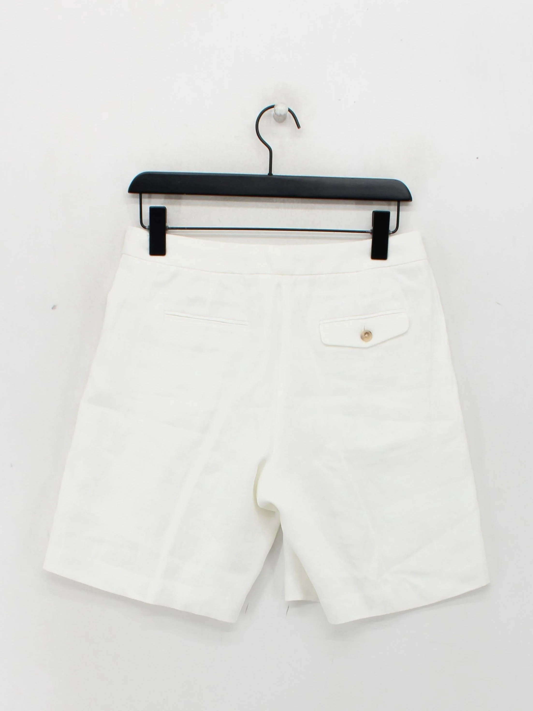 J. Crew Women's Shorts UK 8 White Linen with Polyester Cargo - Image 2