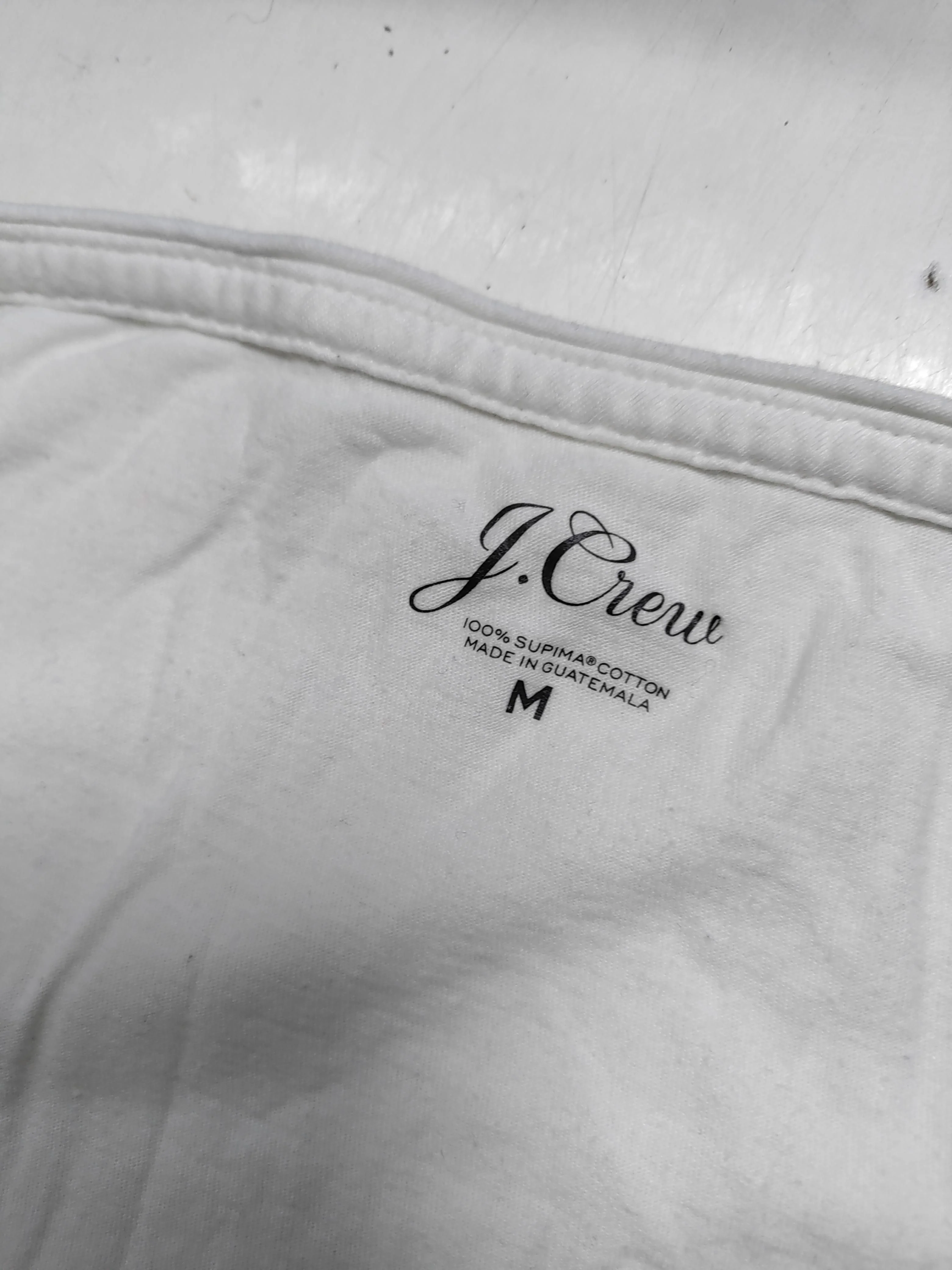 J. Crew Women's T-Shirt M White 100% Cotton Short Sleeve V-Neck Basic - Image 5