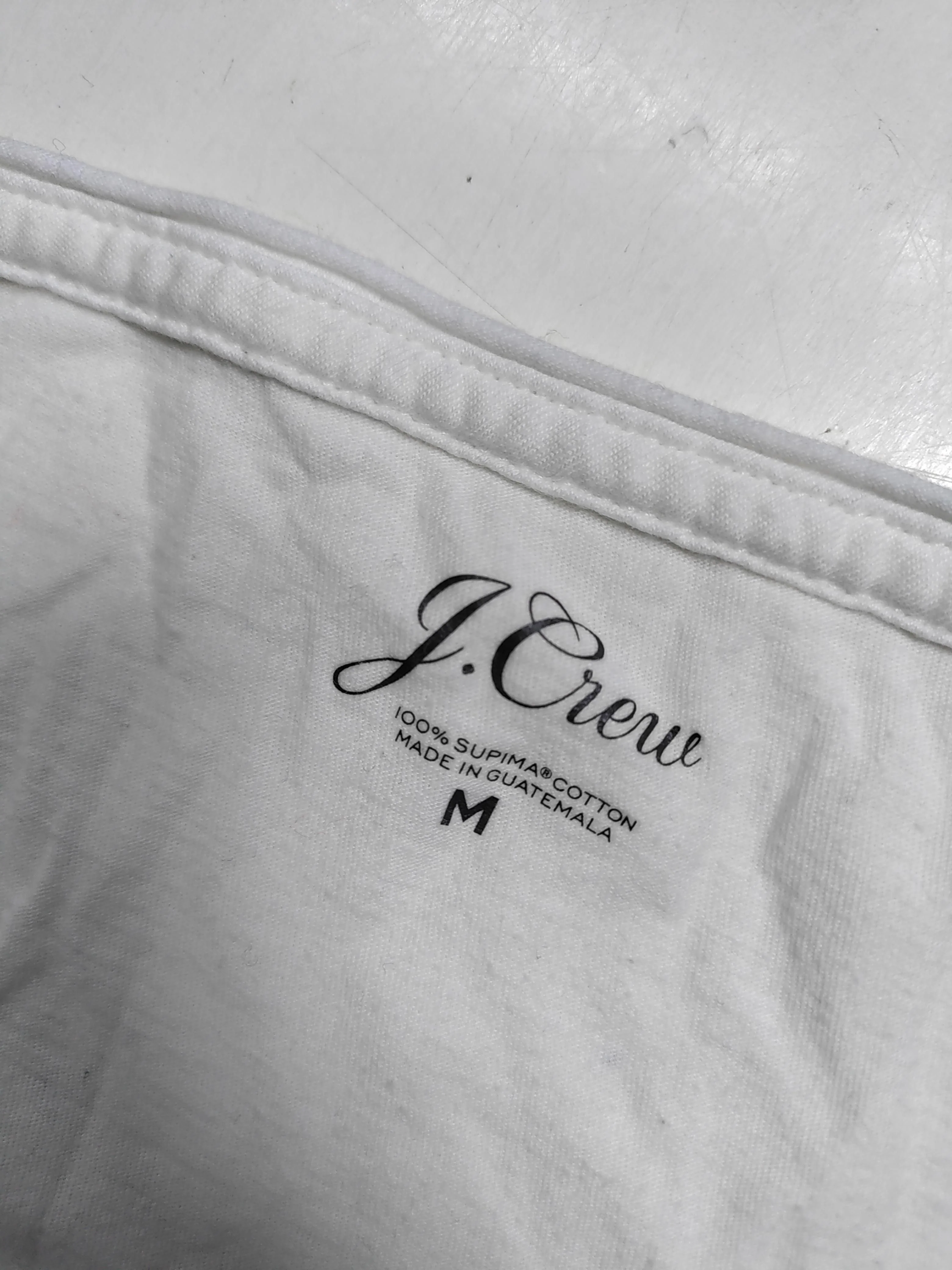J. Crew Women's T-Shirt M White 100% Cotton Short Sleeve V-Neck Basic - Image 6