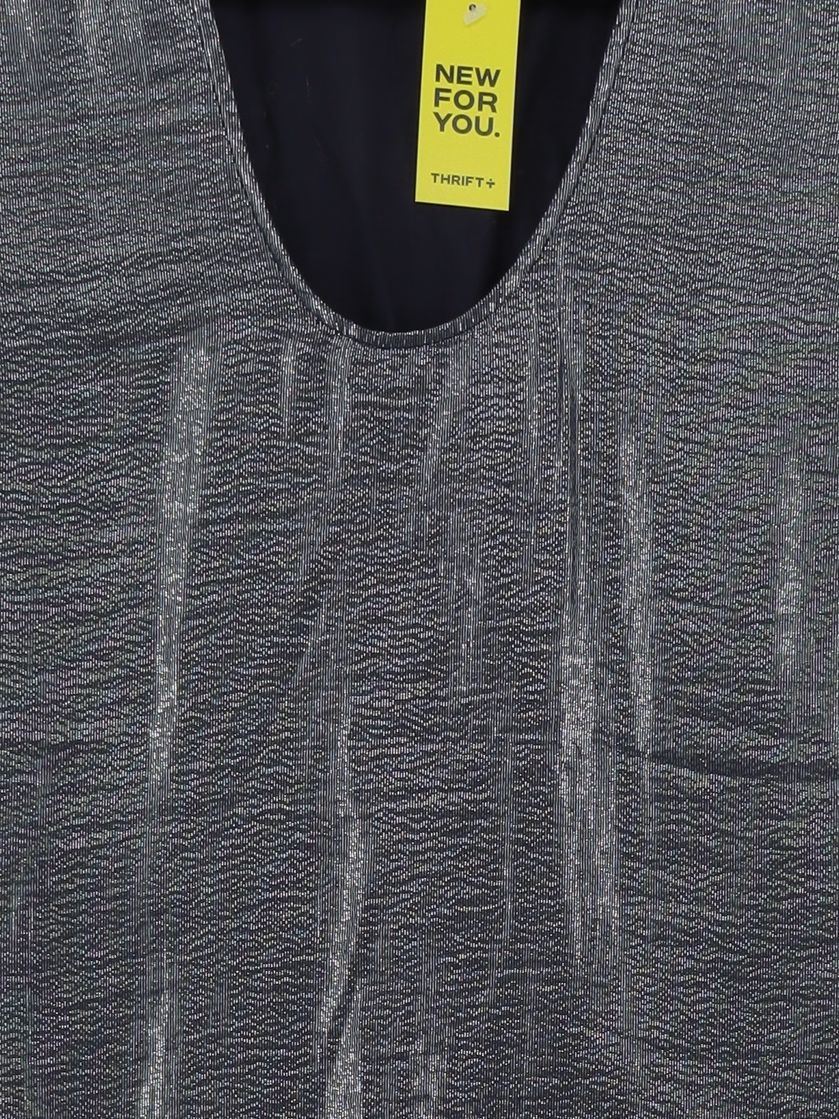 J. Crew Women's Top M Blue Silk with Cotton, Polyester Basic - Image 3