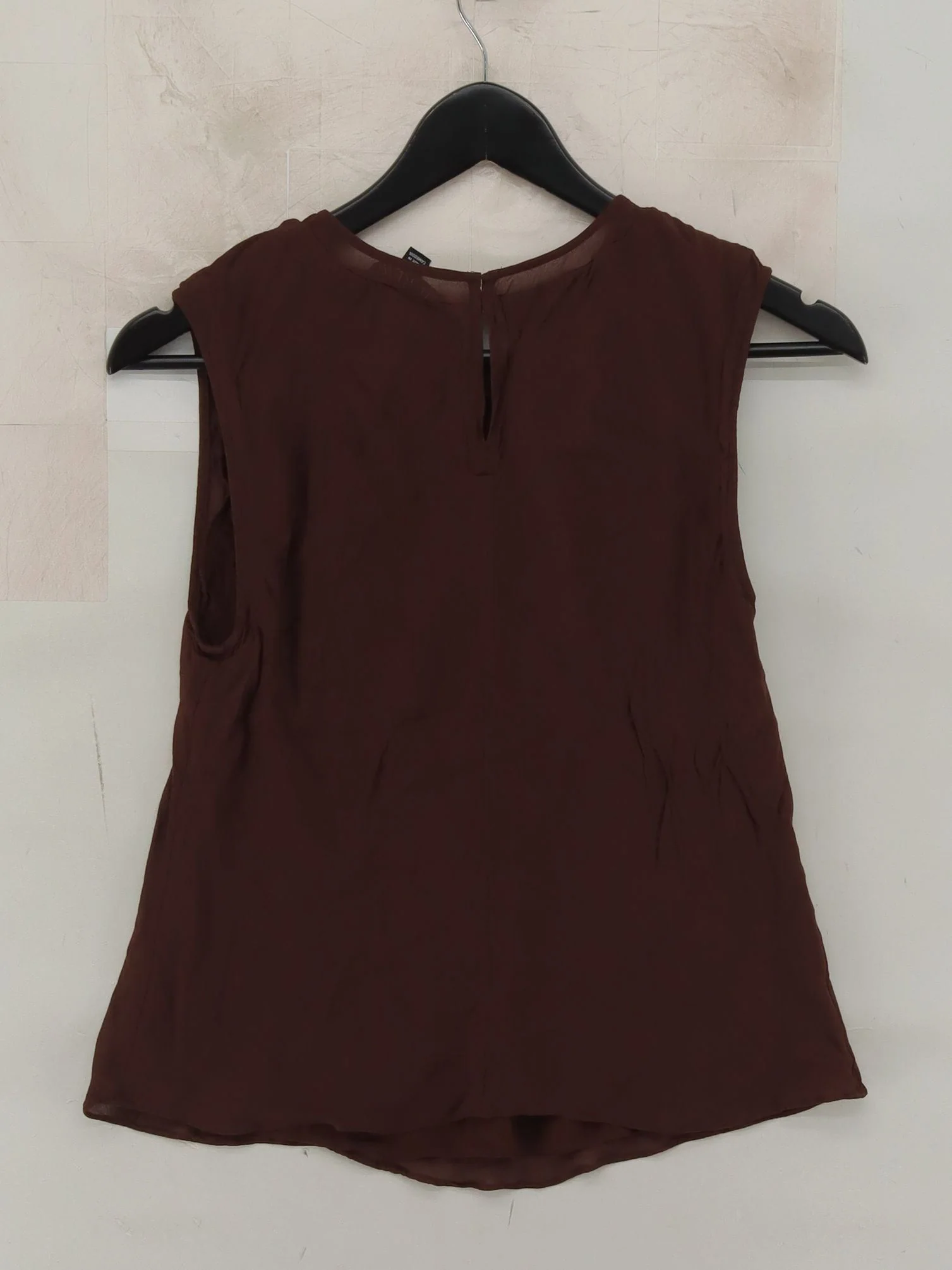 J. Crew Women's Top M Brown Viscose with Viscose Sleeveless Round Neck Basic - Image 2