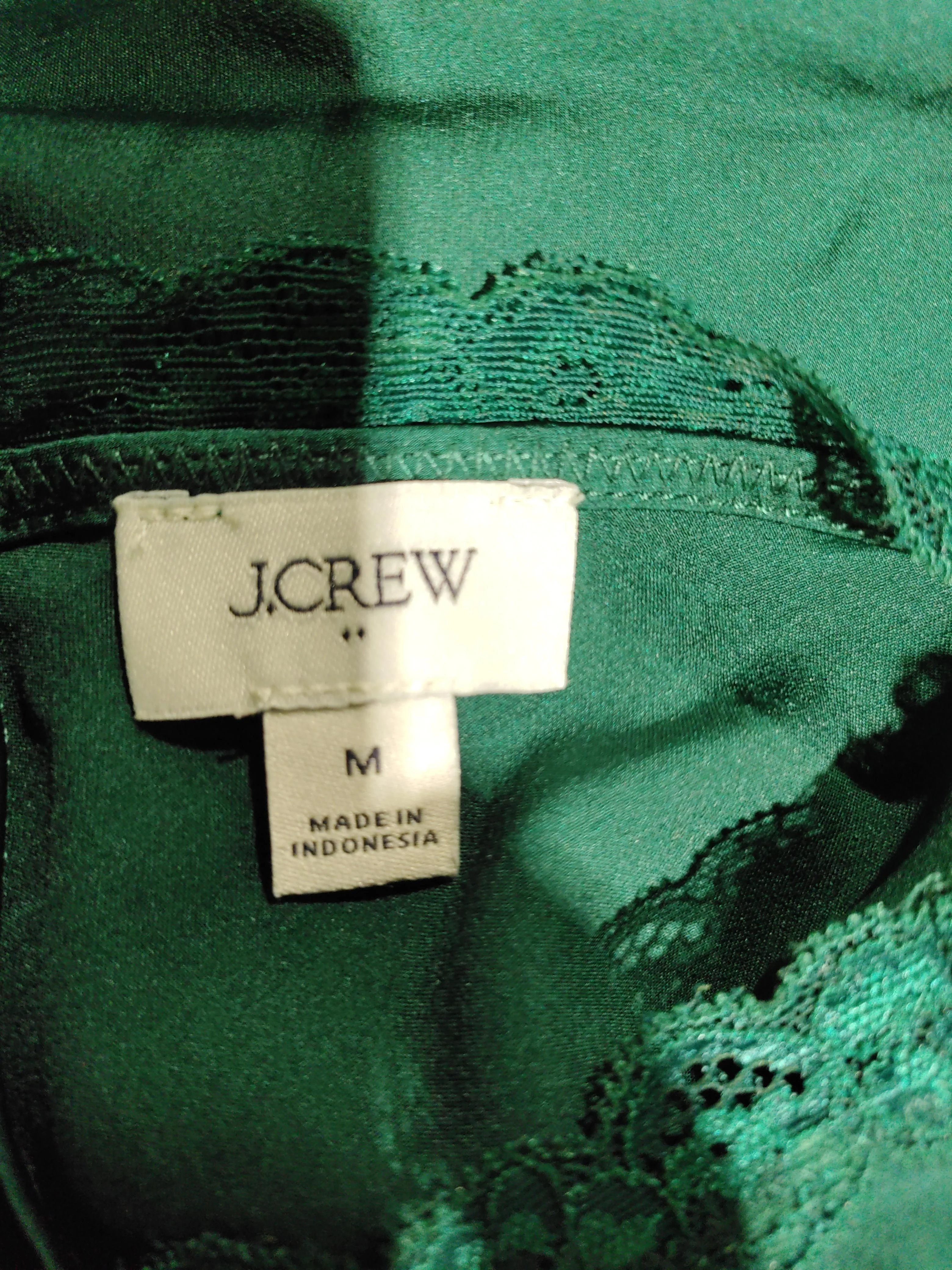 J. Crew Women's Top M Green 100% Polyester Sleeveless Round Neck Basic - Image 5