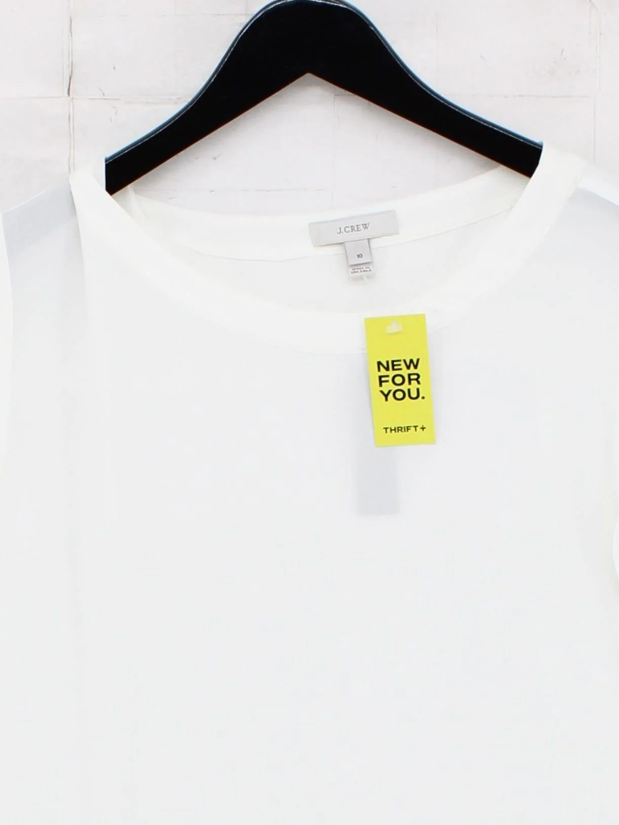 J. Crew Women's Top UK 10 White 100% Polyester Sleeveless Round Neck Basic - Image 3