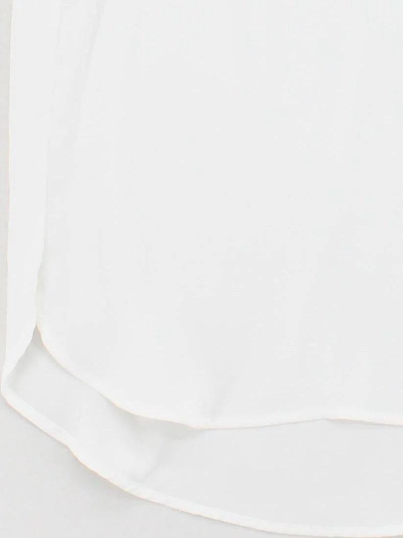 J. Crew Women's Top UK 10 White 100% Polyester Sleeveless Round Neck Basic - Image 4