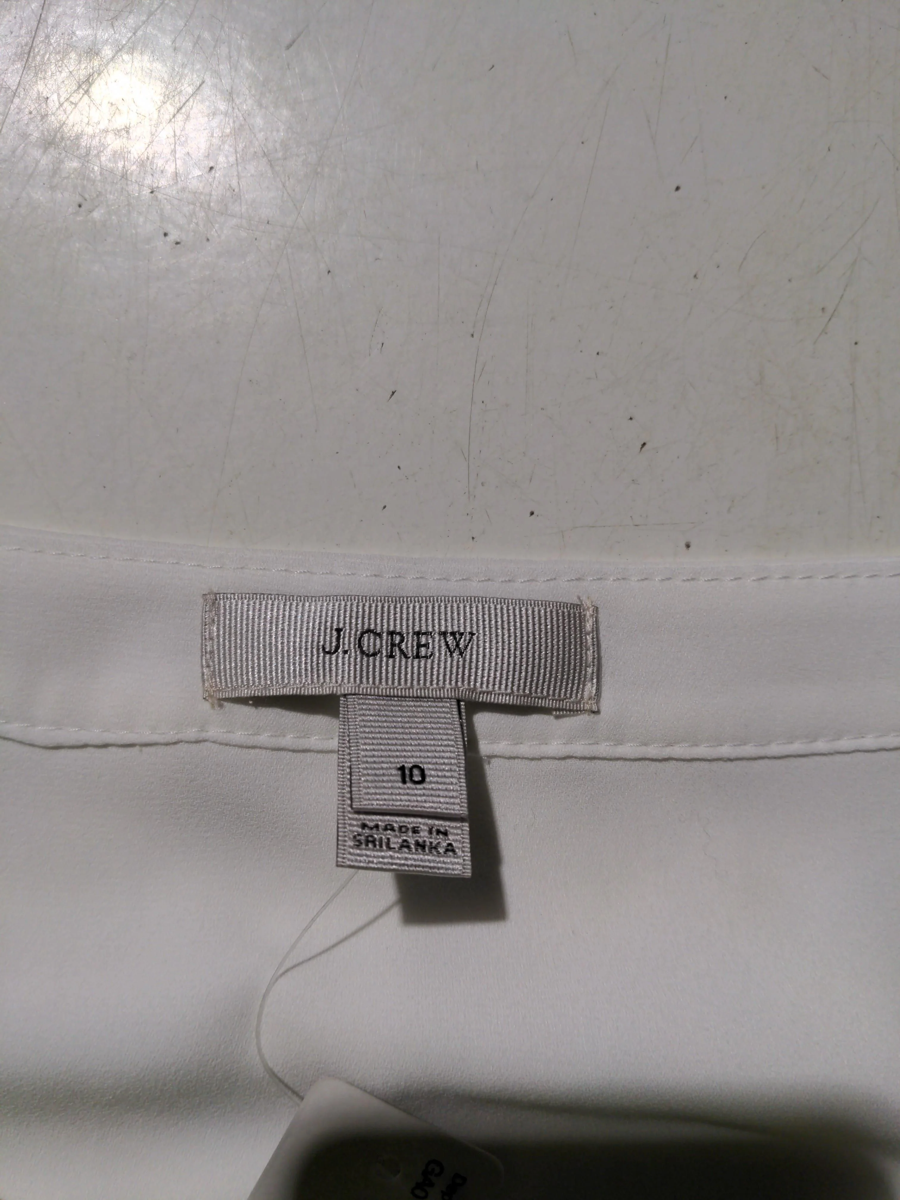 J. Crew Women's Top UK 10 White 100% Polyester Sleeveless Round Neck Basic - Image 5