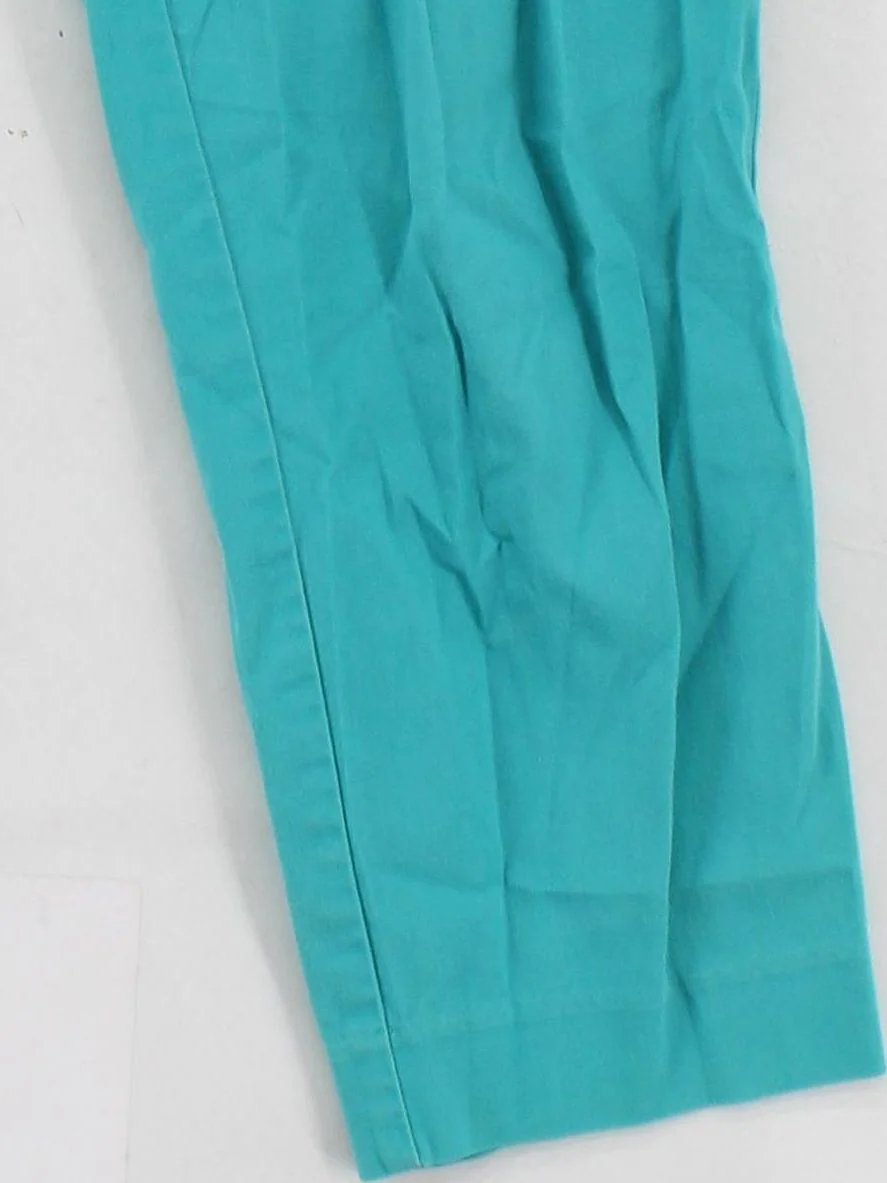 J. Crew Women's Trousers UK 10 Green Cotton with Spandex Tapered Capri - Image 4