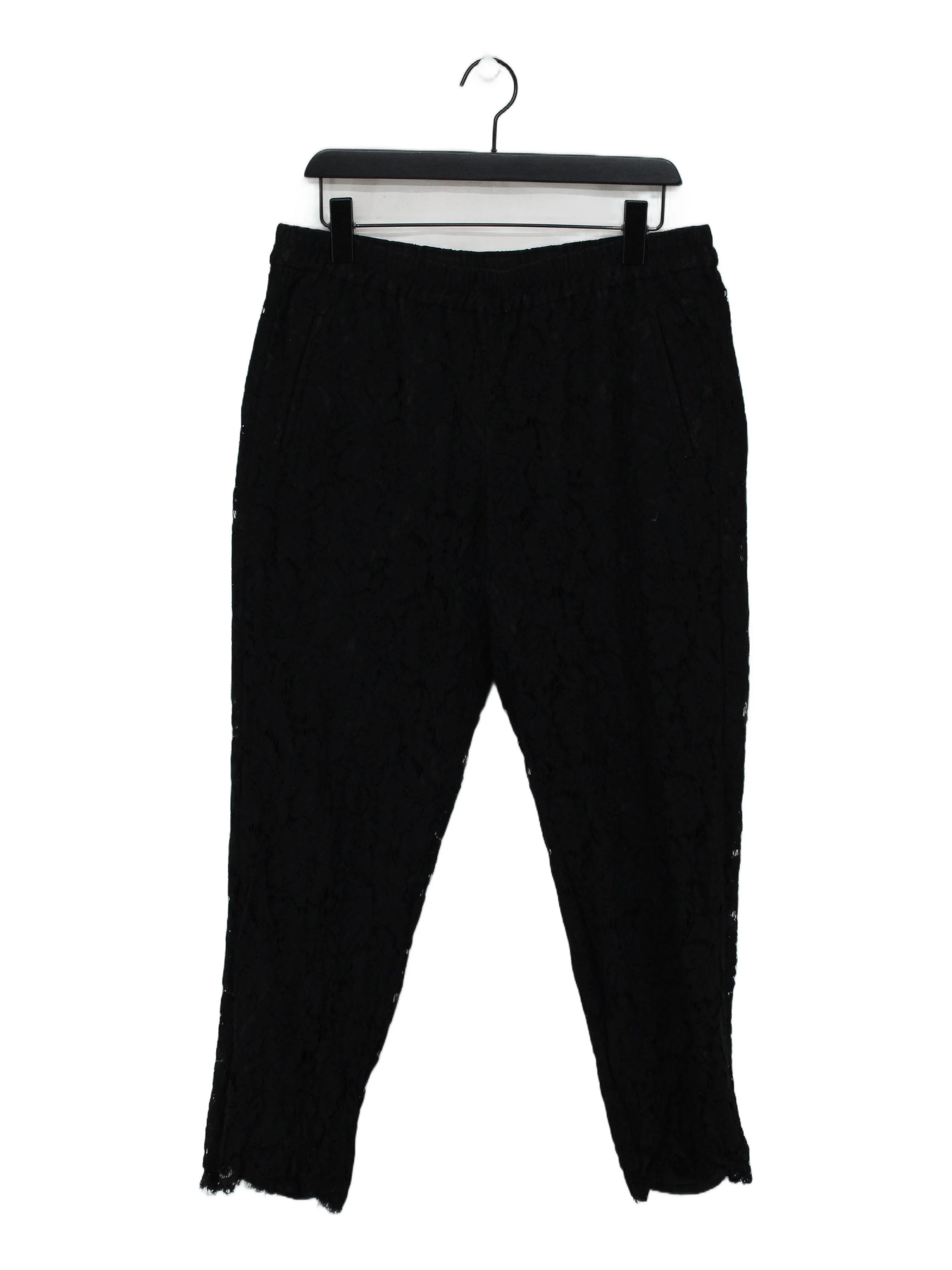 J. Crew Women's Trousers UK 16 Black Cotton