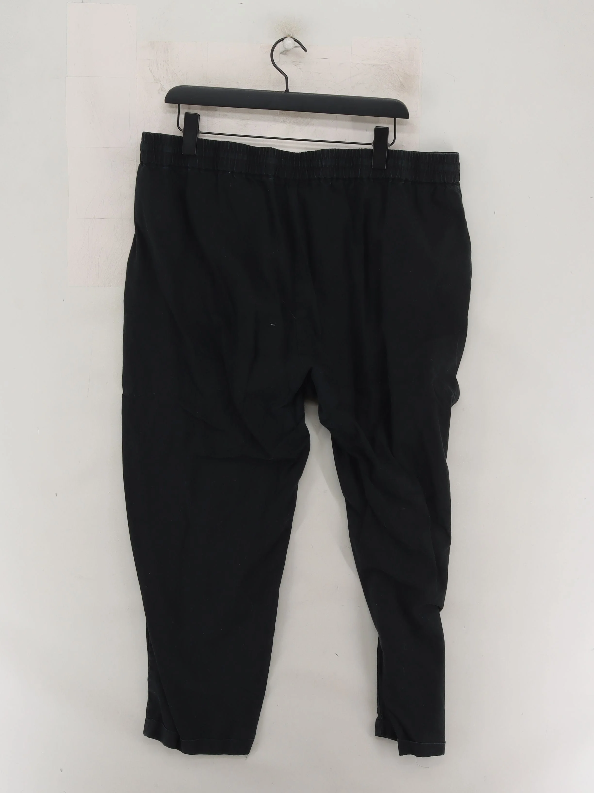 J. Crew Women's Trousers UK 18 Black Linen with Cotton Tapered Chino - Image 2