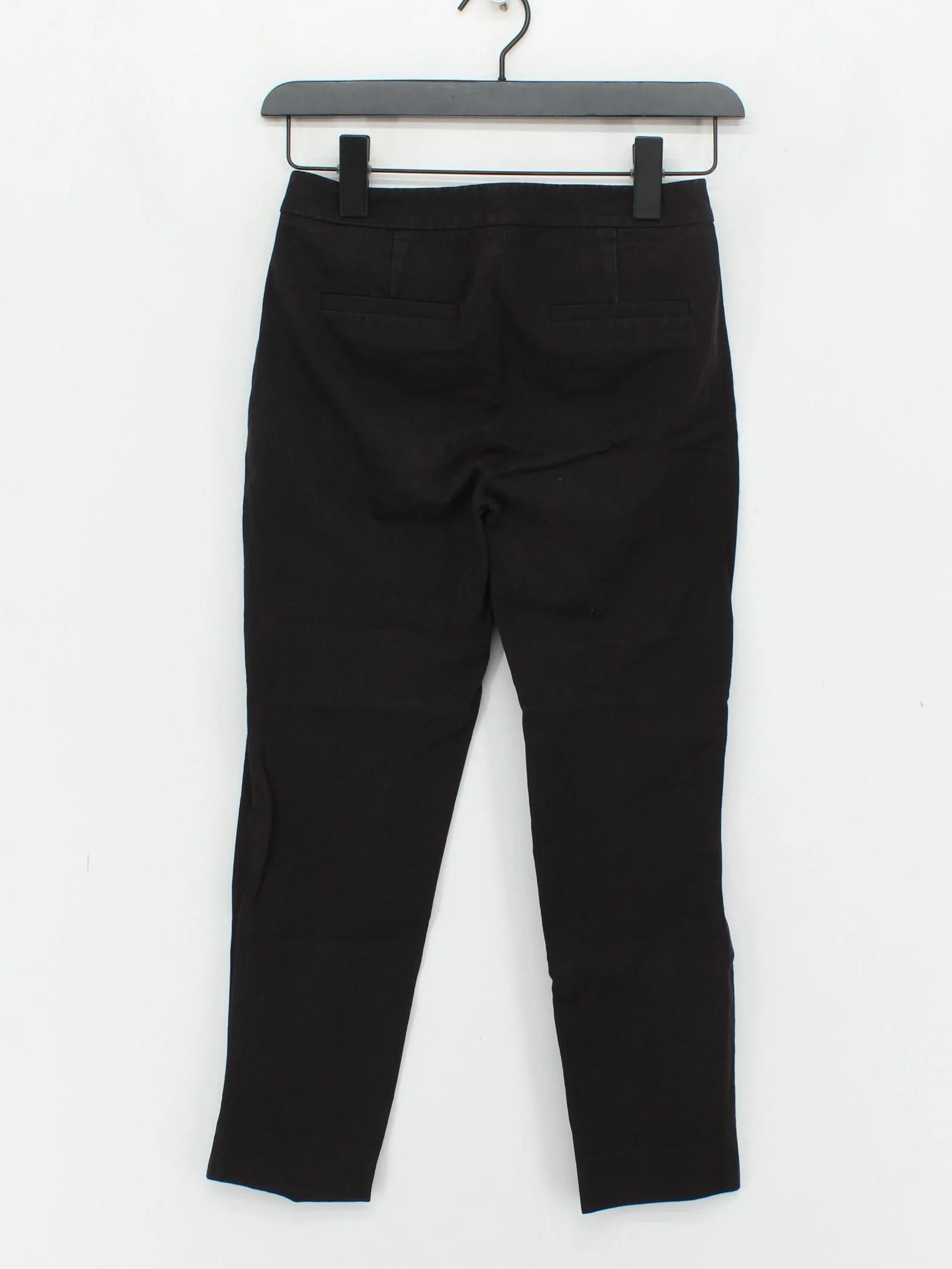J. Crew Women's Trousers UK 4 Black 100% Other Straight Chino - Image 2