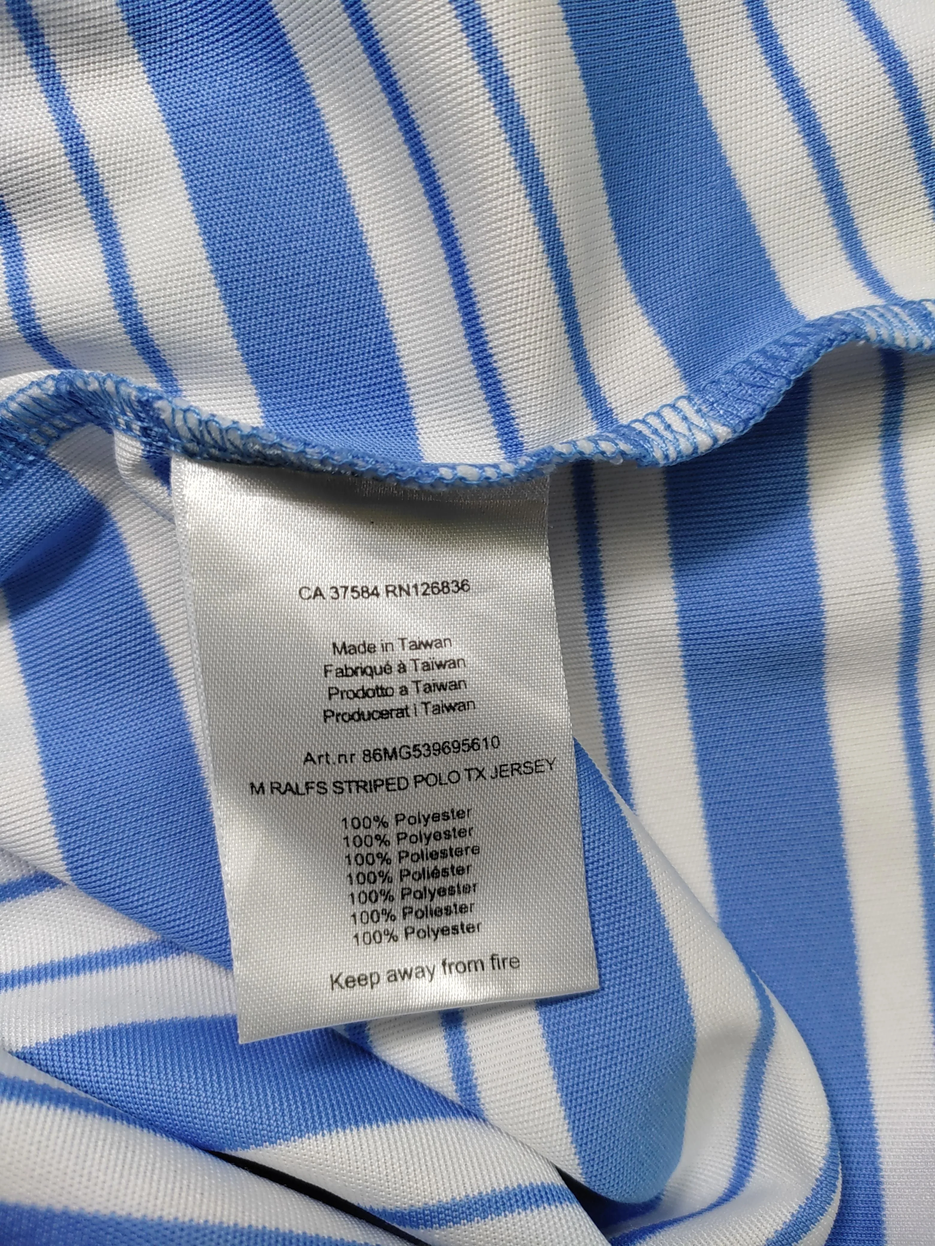 J.Lindeberg Men's Polo XL Blue Striped 100% Polyester Basic - Image 6