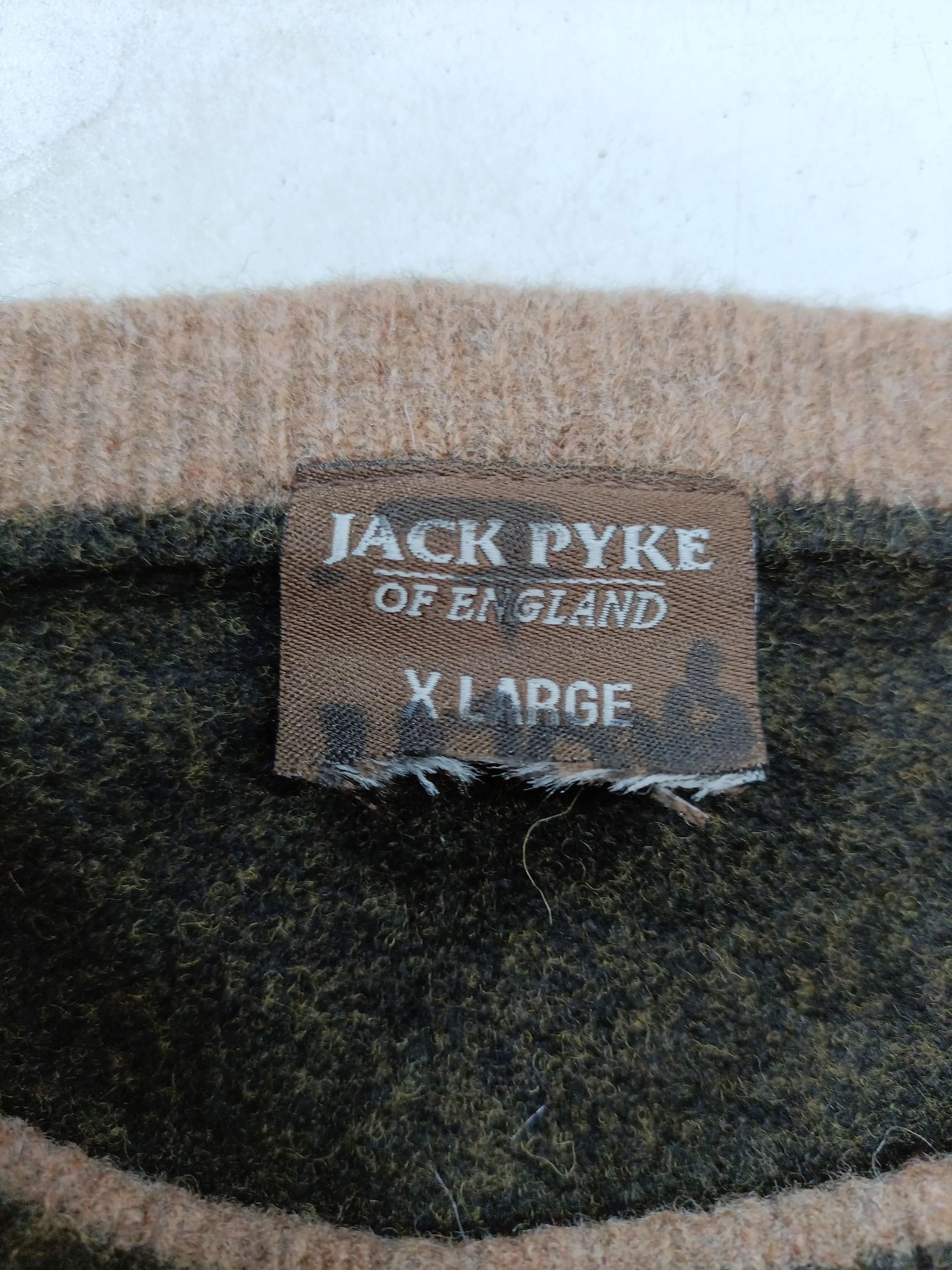 Jack Pyke Men's Jumper XL Green 100% Wool Round Neck Pullover - Image 6