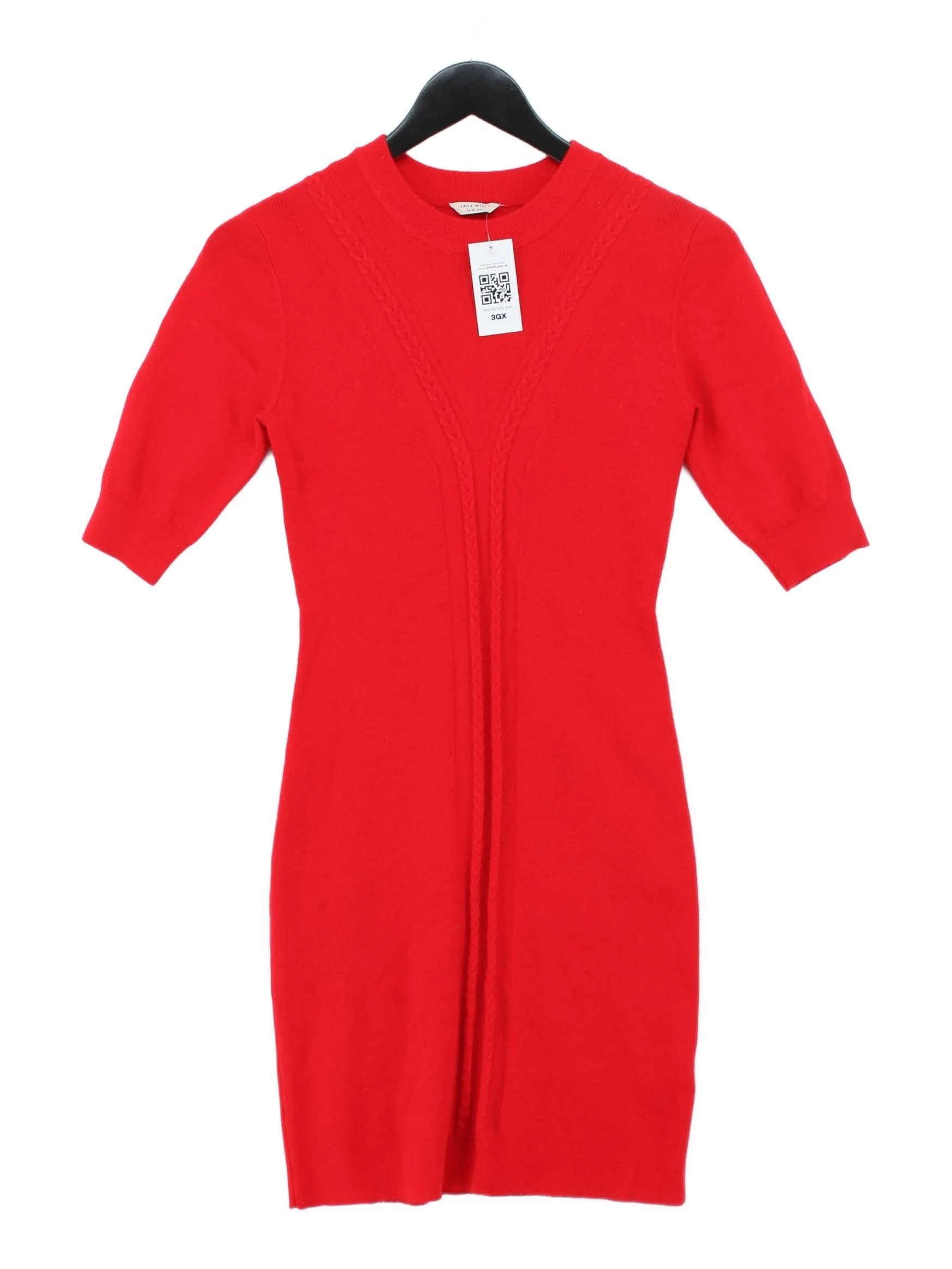 Jack Wills Bodycon Mini Dress UK10 in Red