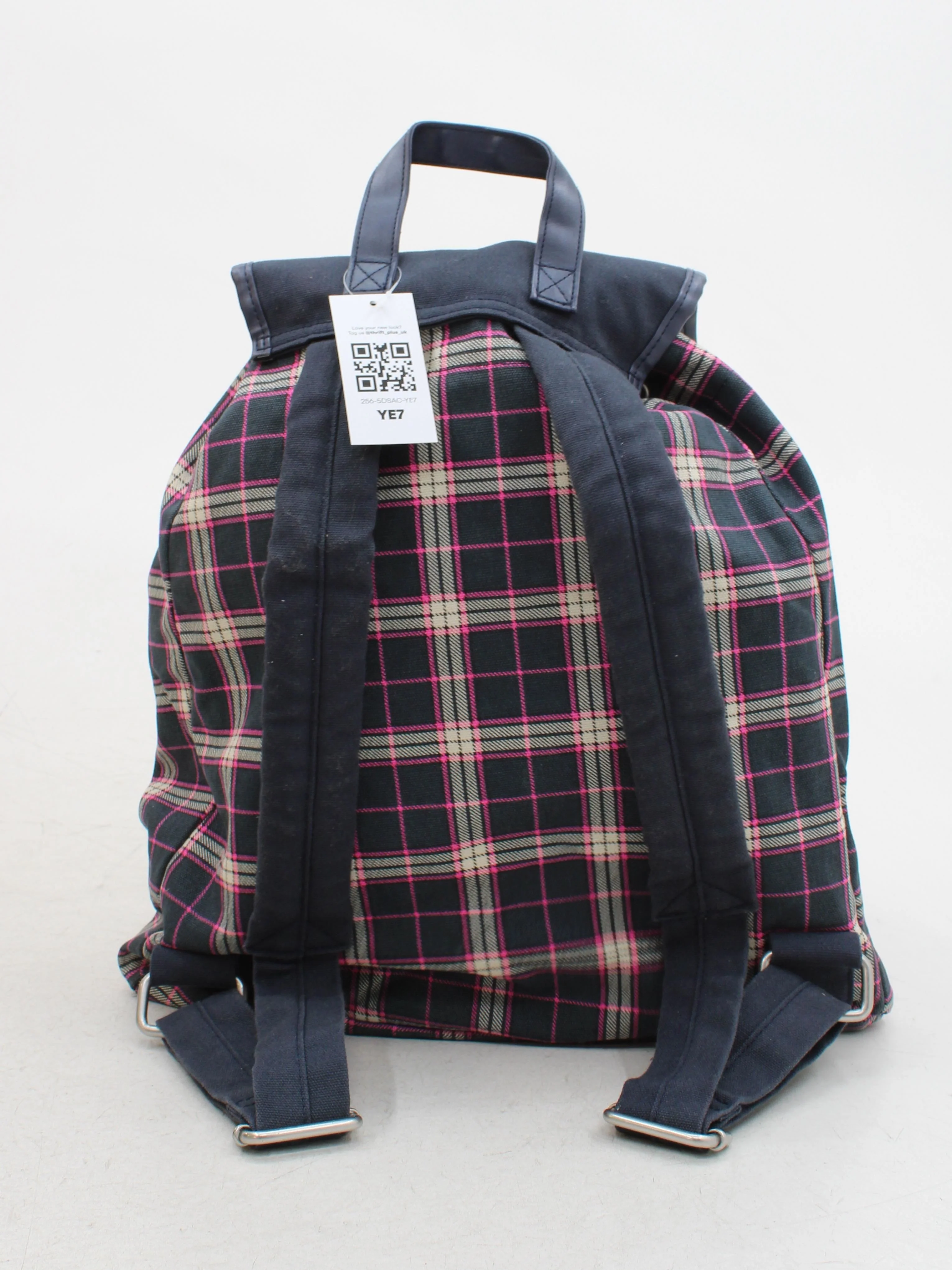 Jack Wills Men's Bag Multi Checkered 100% Cotton Backpack - Image 2