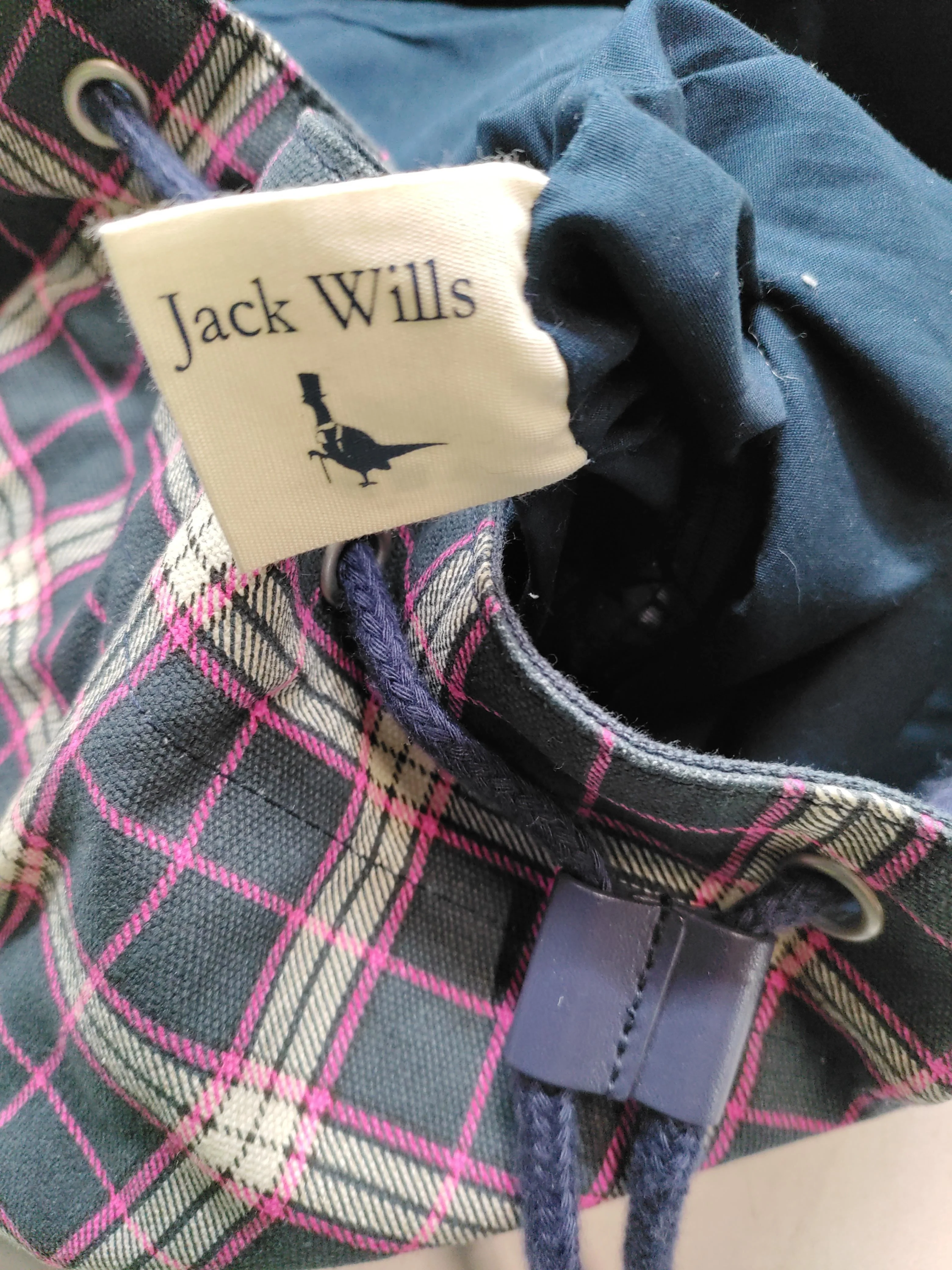 Jack Wills Men's Bag Multi Checkered 100% Cotton Backpack - Image 5