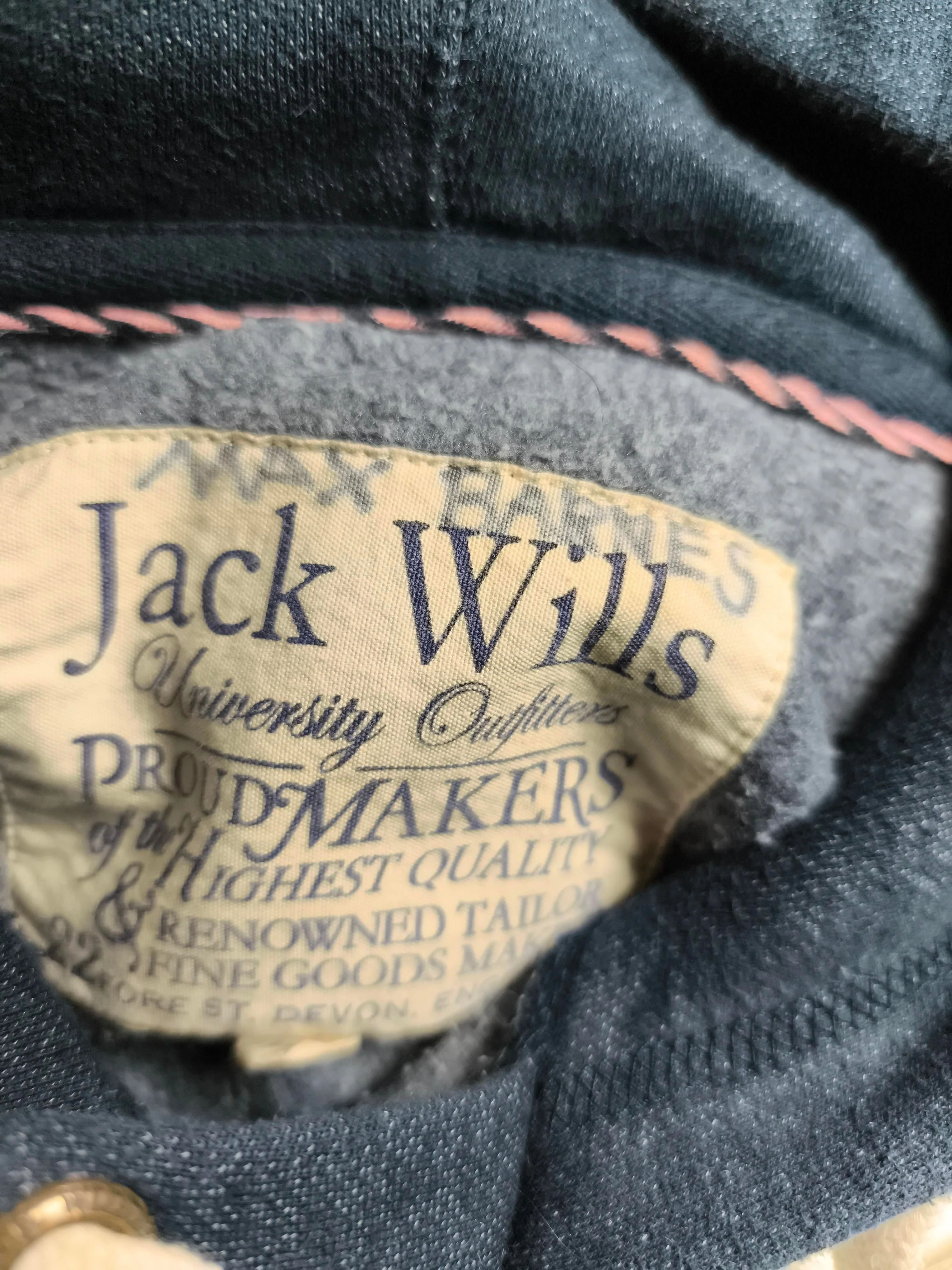 Jack Wills Men's Hoodie L Blue Graphic Cotton with Polyester Pullover - Image 5