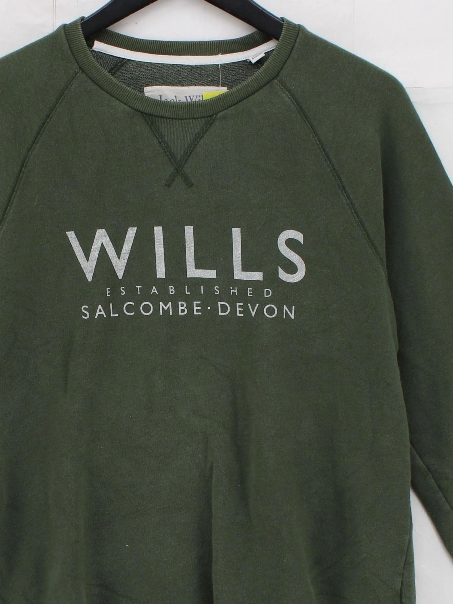 Jack Wills Men's Hoodie L Green 100% Cotton Pullover - Image 3