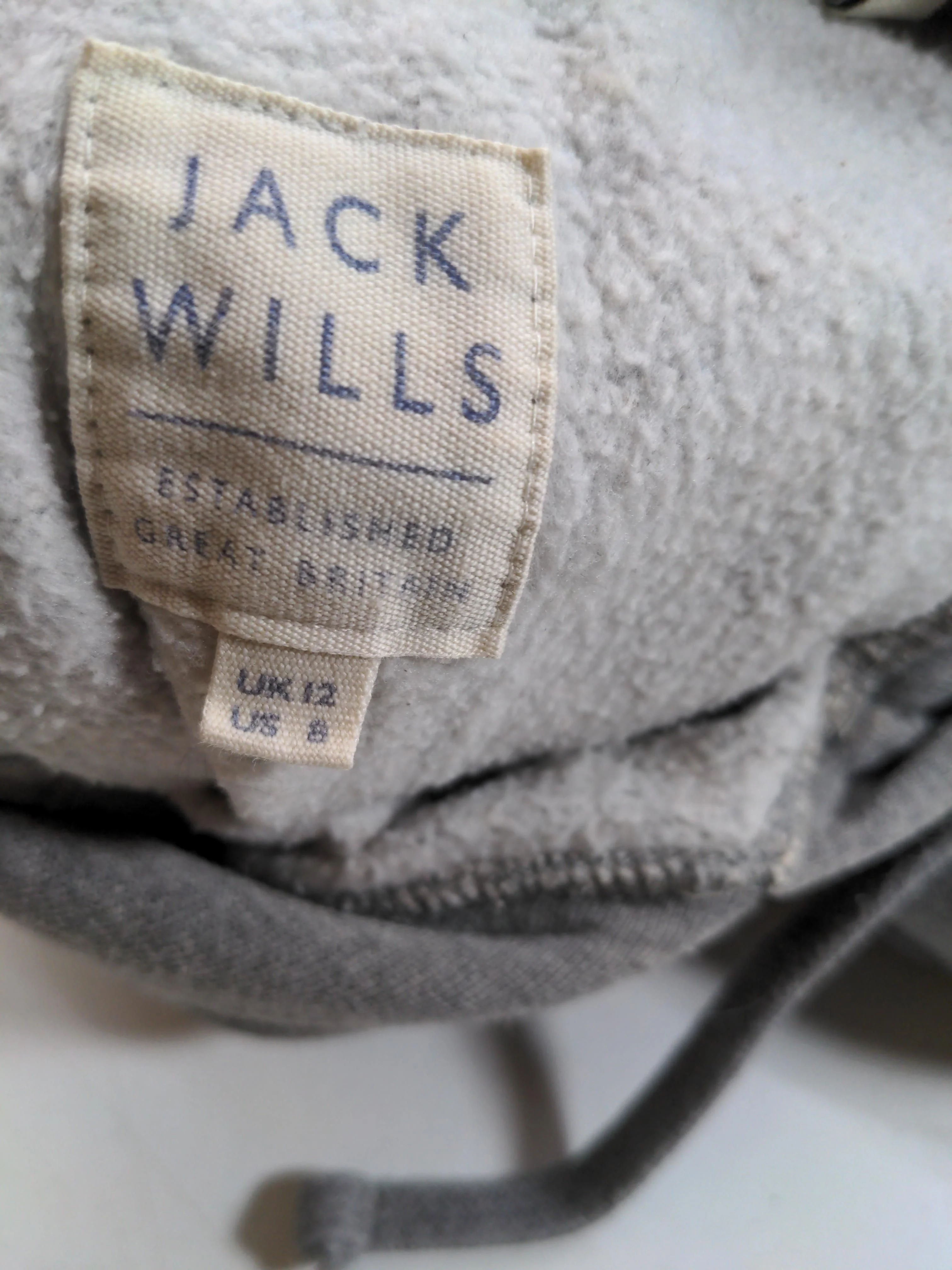 Jack Wills Men's Hoodie L Grey Graphic Cotton with Polyester Pullover - Image 5