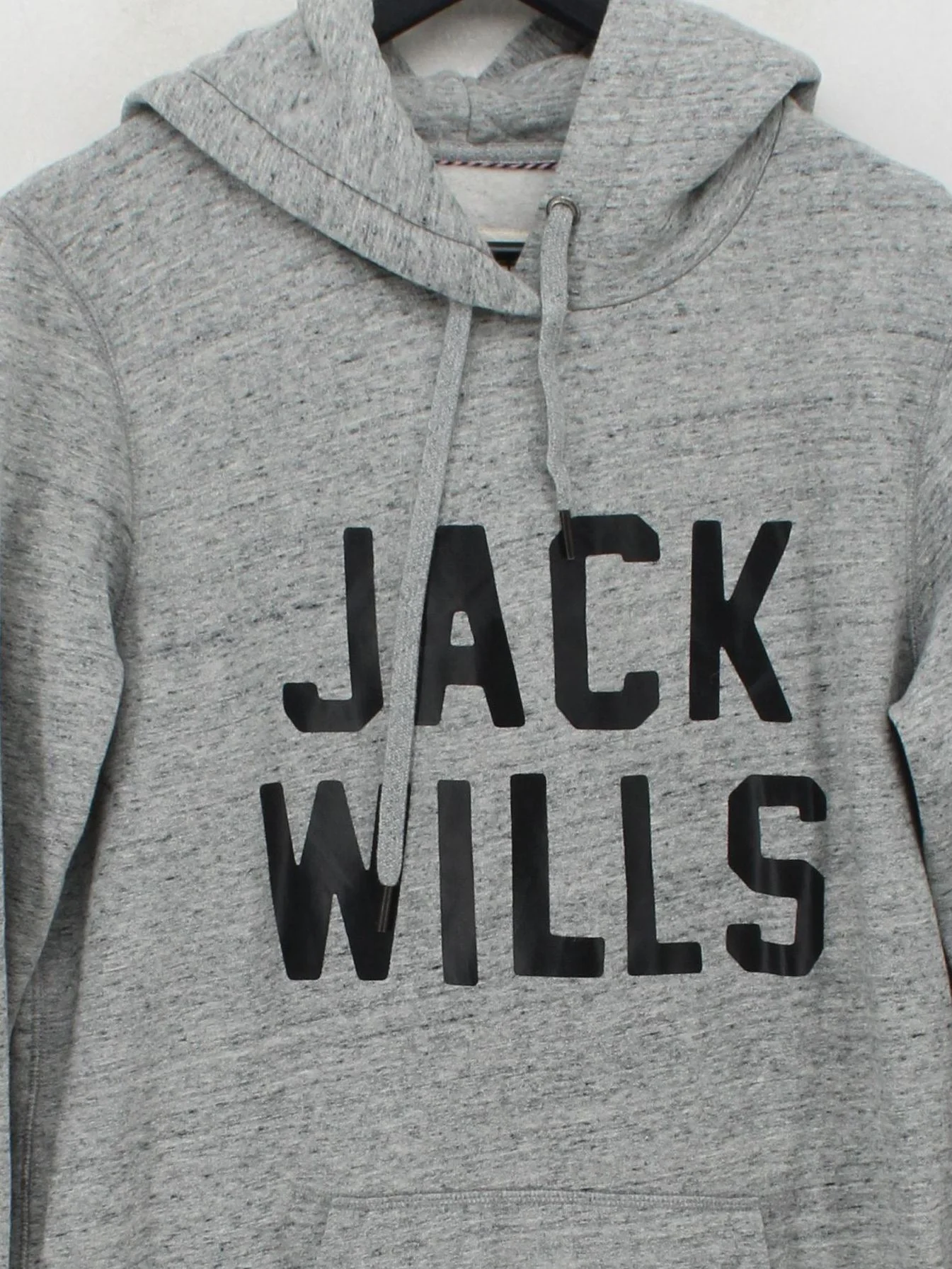 Jack Wills Men's Hoodie L Grey Graphic Cotton with Polyester Pullover - Image 3
