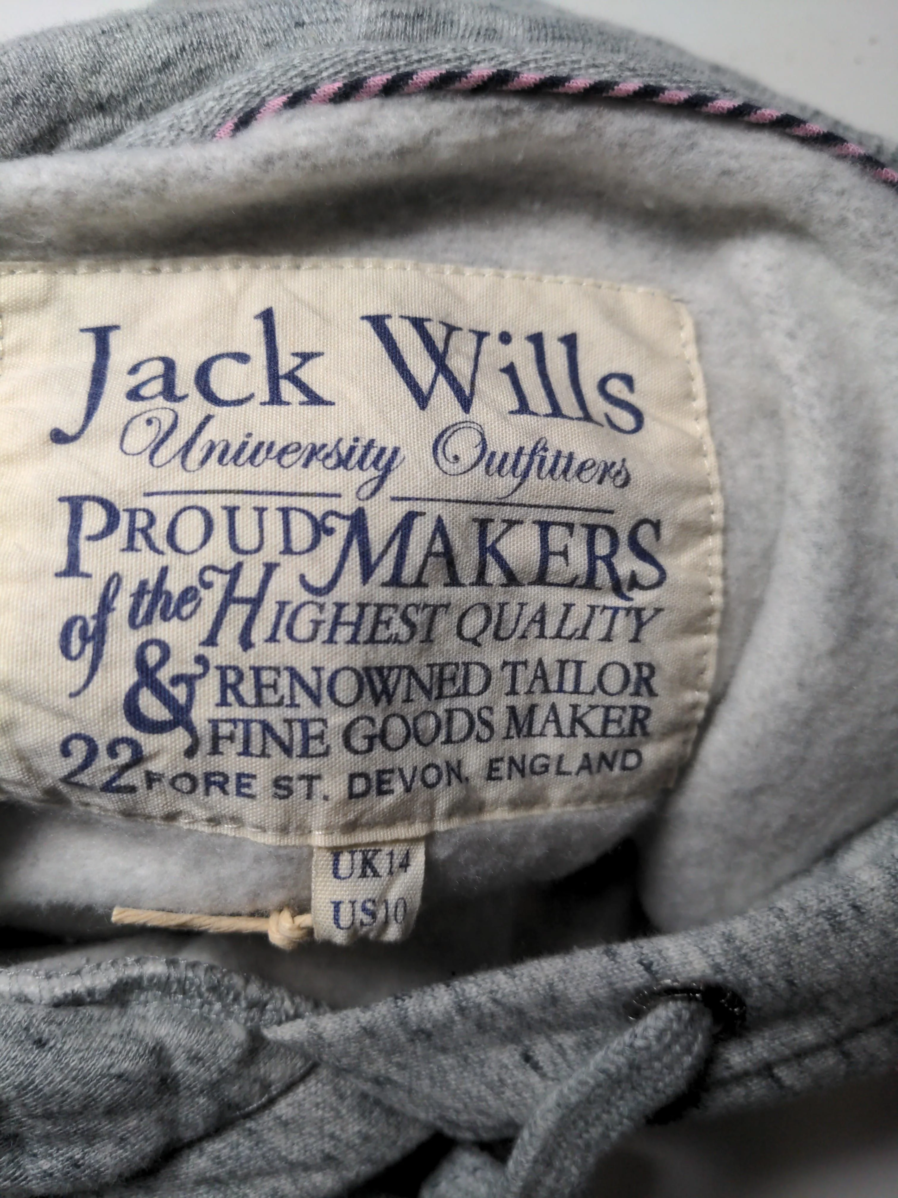 Jack Wills Men's Hoodie L Grey Graphic Cotton with Polyester Pullover - Image 5