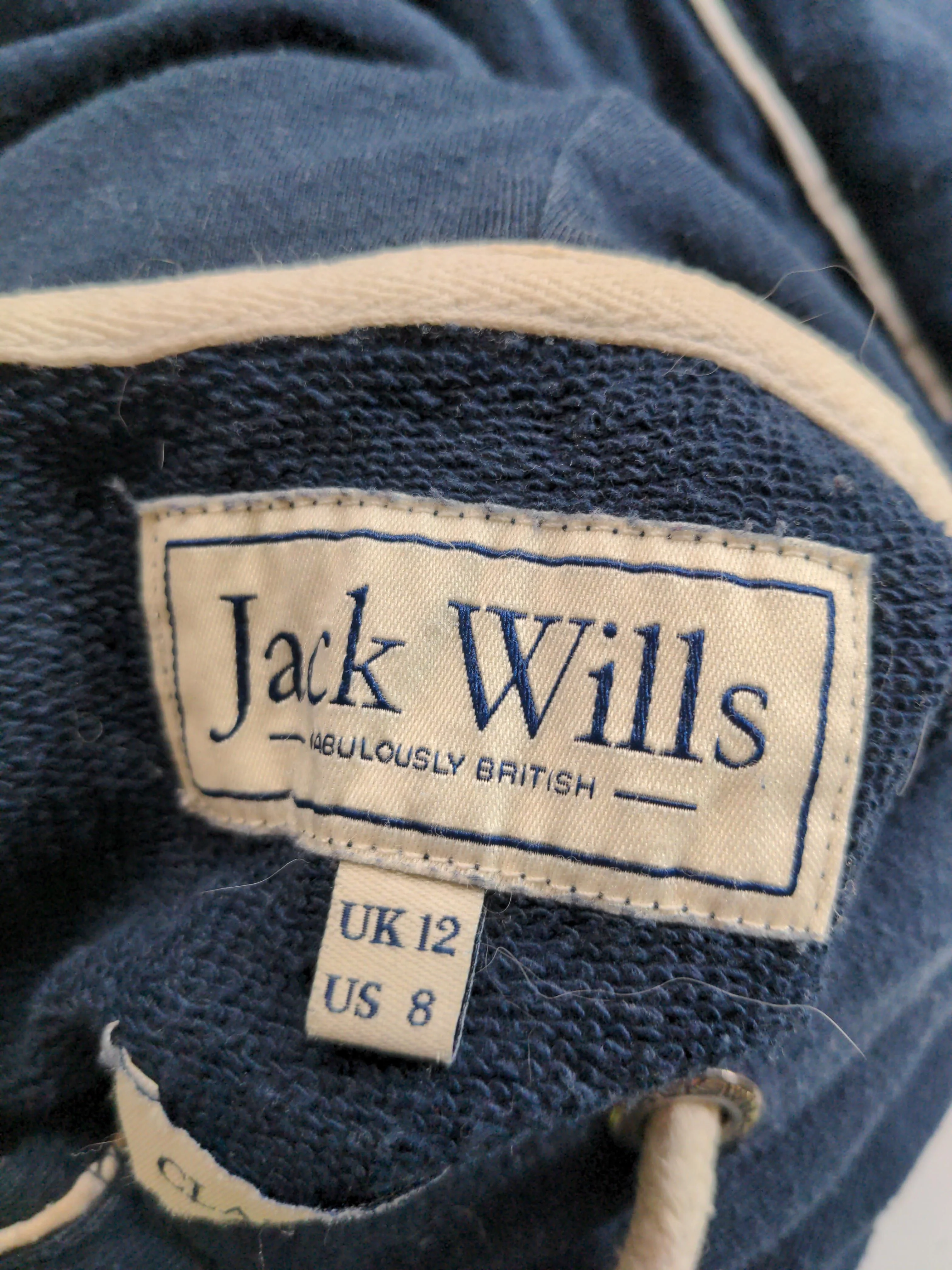 Jack Wills Men's Hoodie M Blue Cotton with Polyester Pullover - Image 5