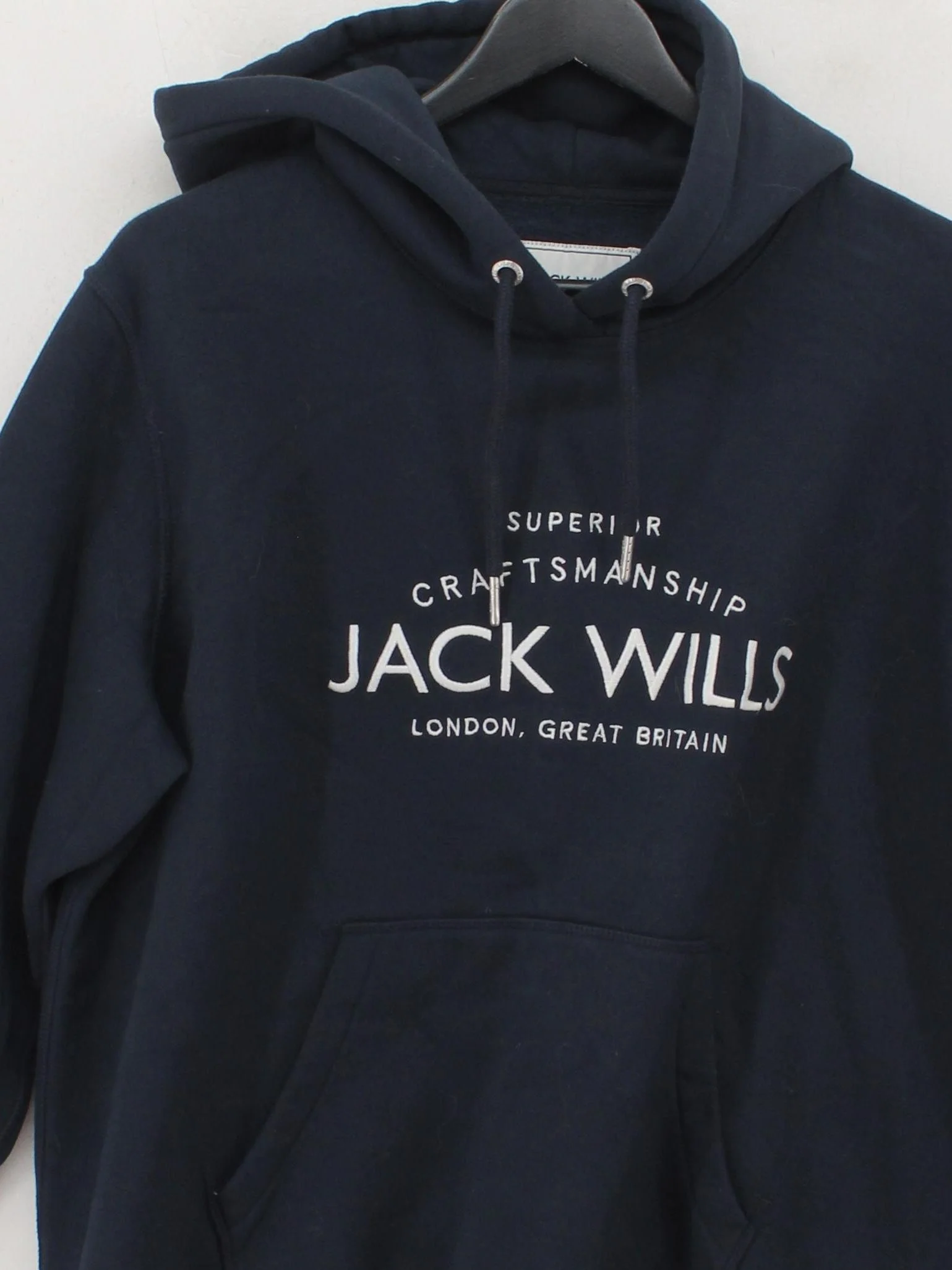 Jack Wills Men's Hoodie M Blue Graphic Cotton with Polyester Pullover - Image 3